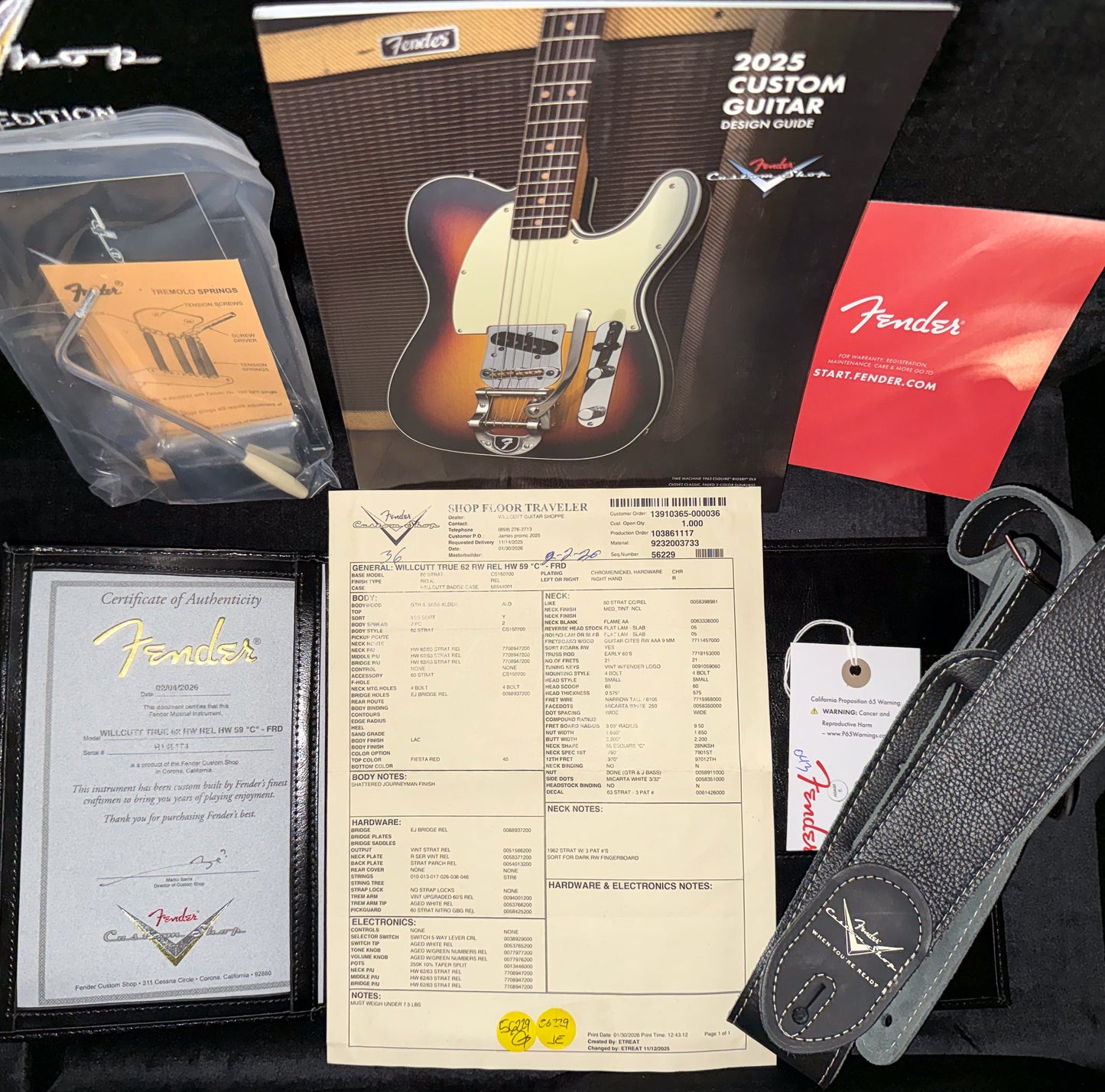 Fender Custom Shop Willcutt True '62 Stratocaster Relic Fiesta Red 59 C (174)