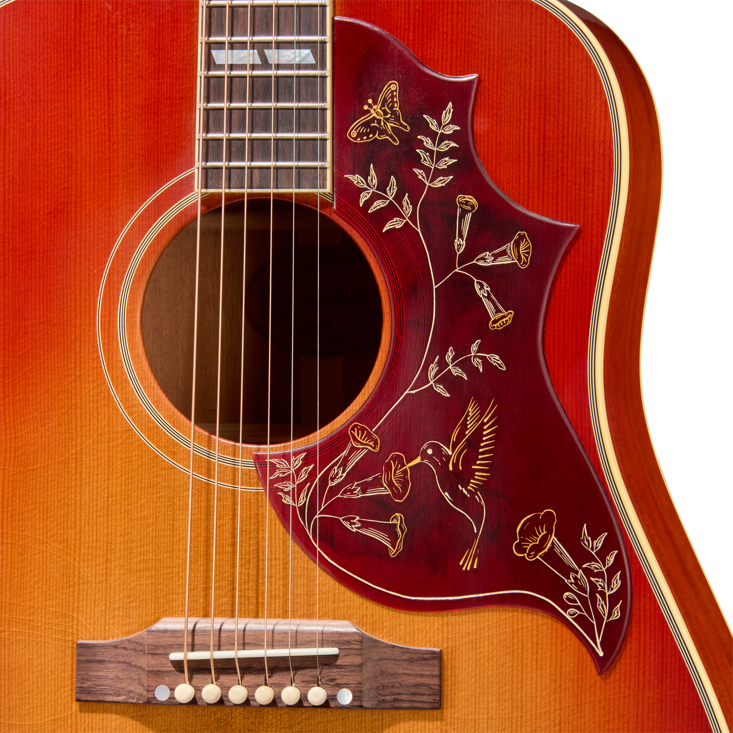 Gibson Custom 1960 Hummingbird Reissue, Ultra Light Aged, Washed Cherry Sunburst