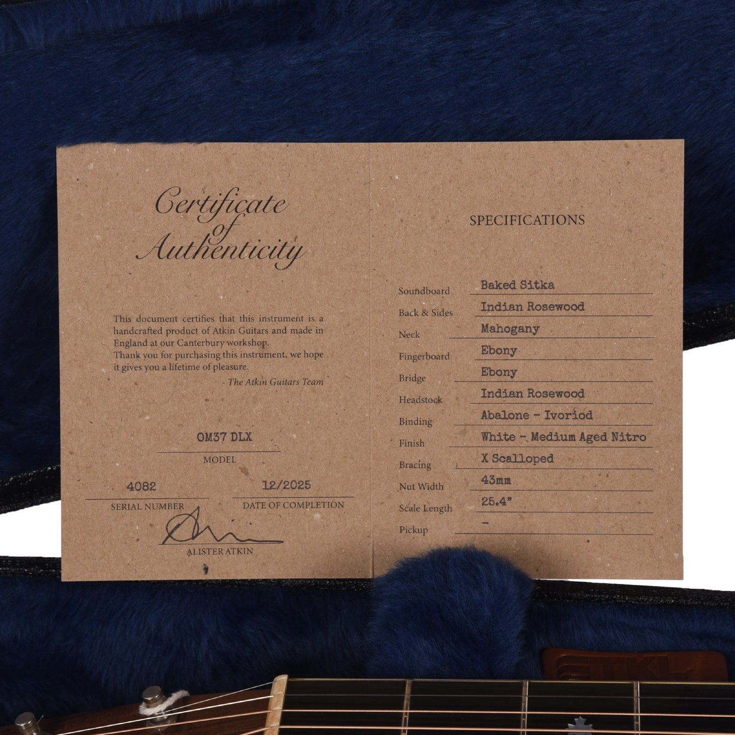 Aktin OM37 Deluxe Baked Sitka/Indian Rosewood Medium Aged White All Over