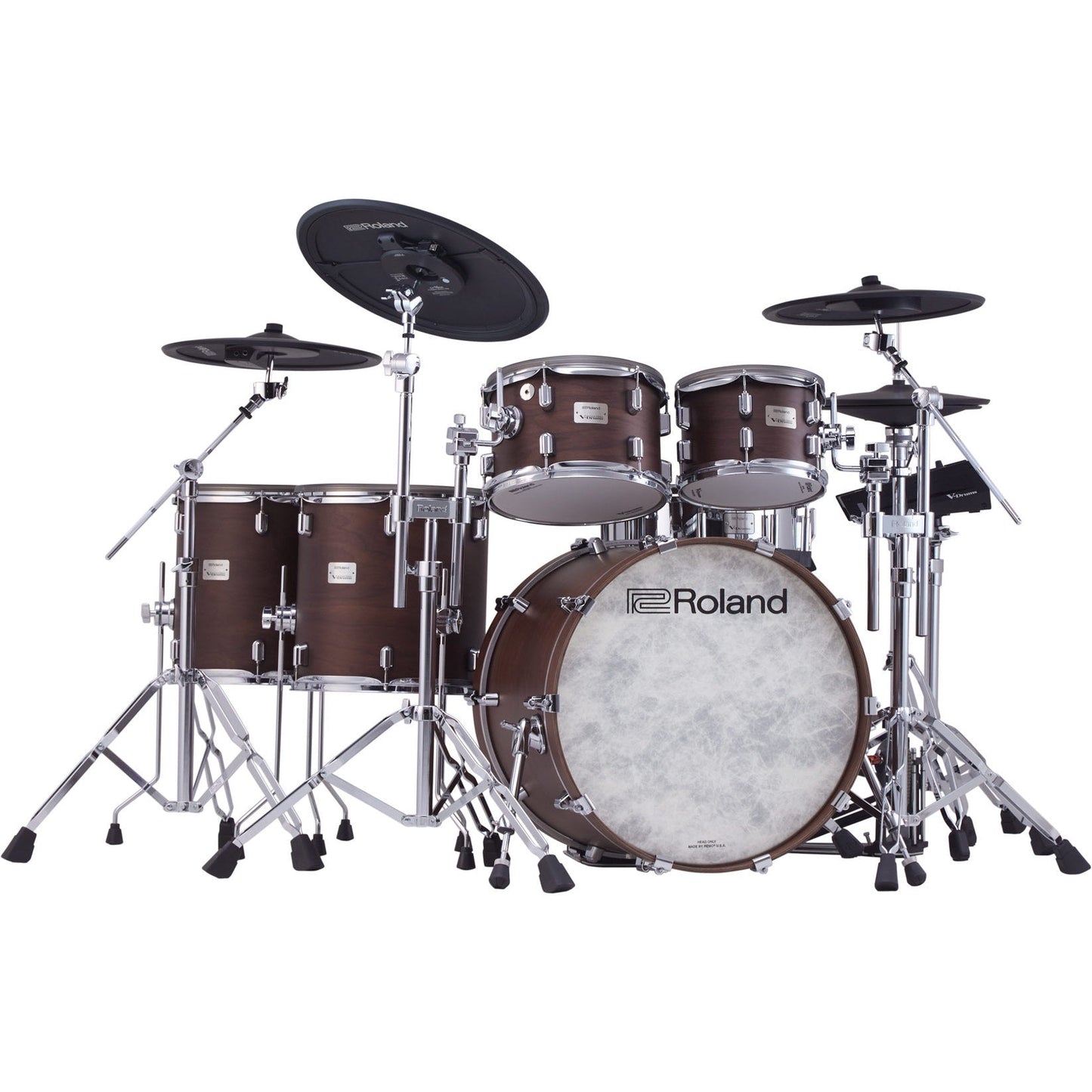 Roland V-Drums Acoustic Design VAD716 Electronic Drum Set - Satin Walnut