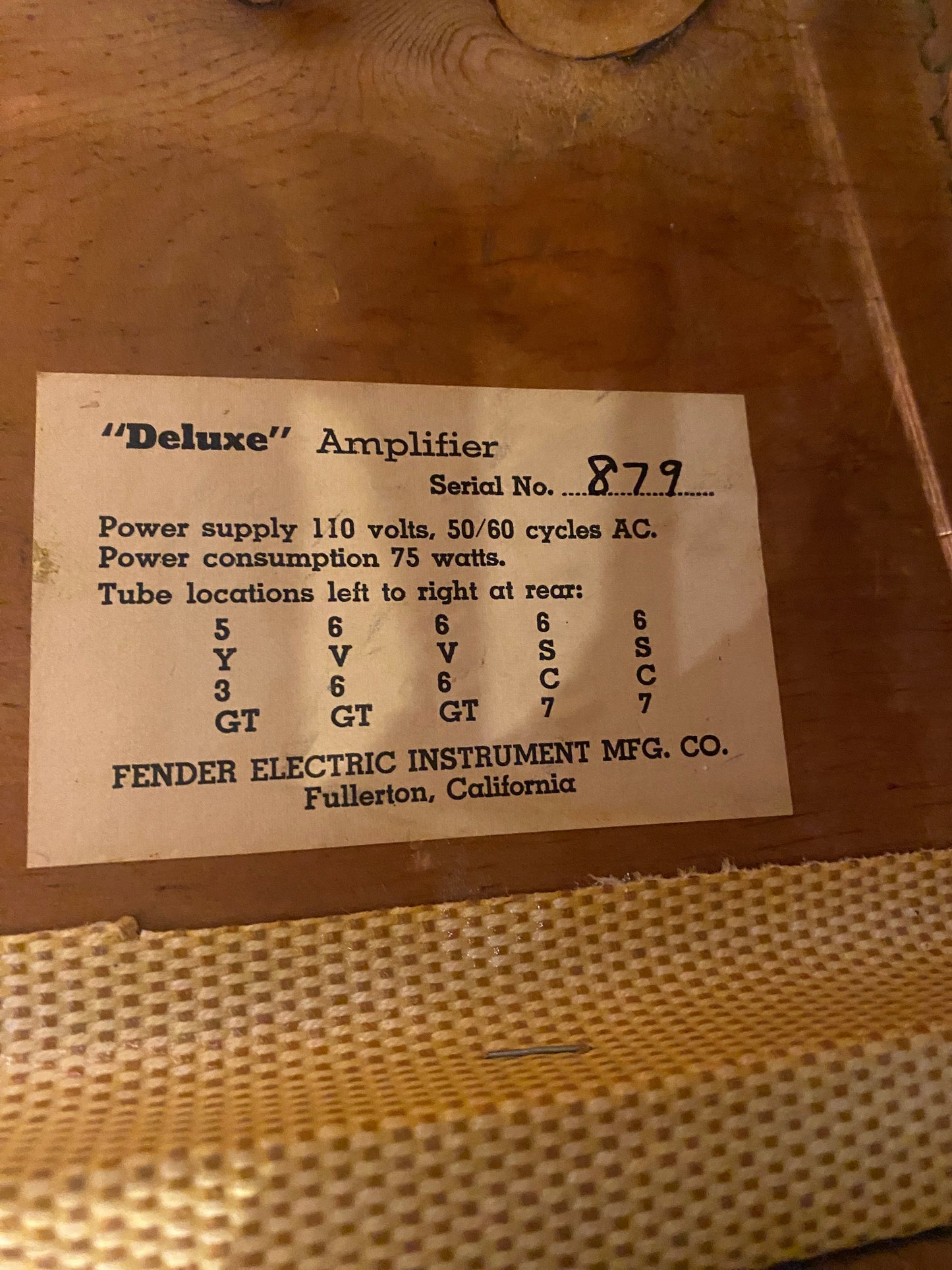 Fender Deluxe 1949