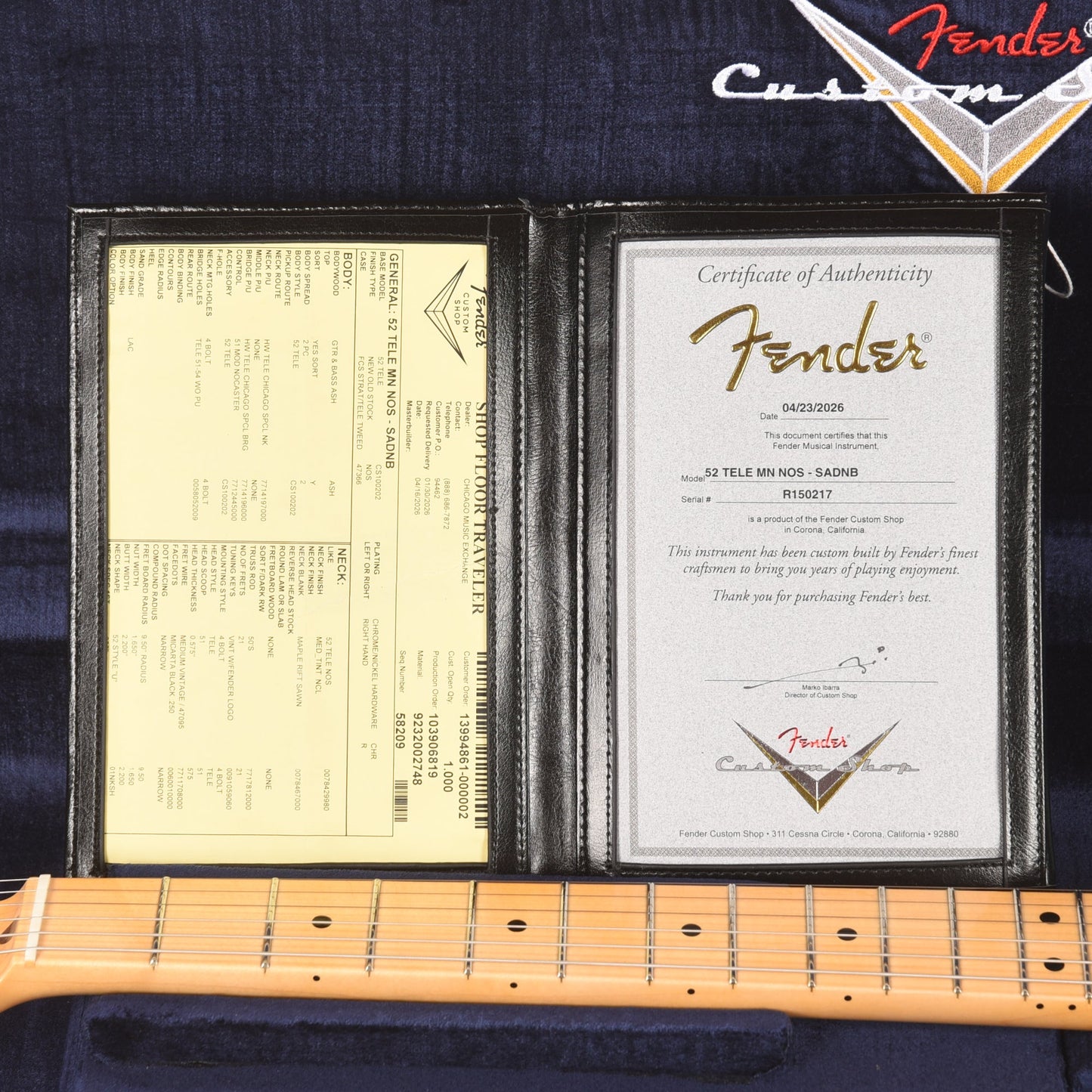 Fender Custom Shop 1952 Telecaster "Chicago Special" NOS Super Aged Daphne Blue