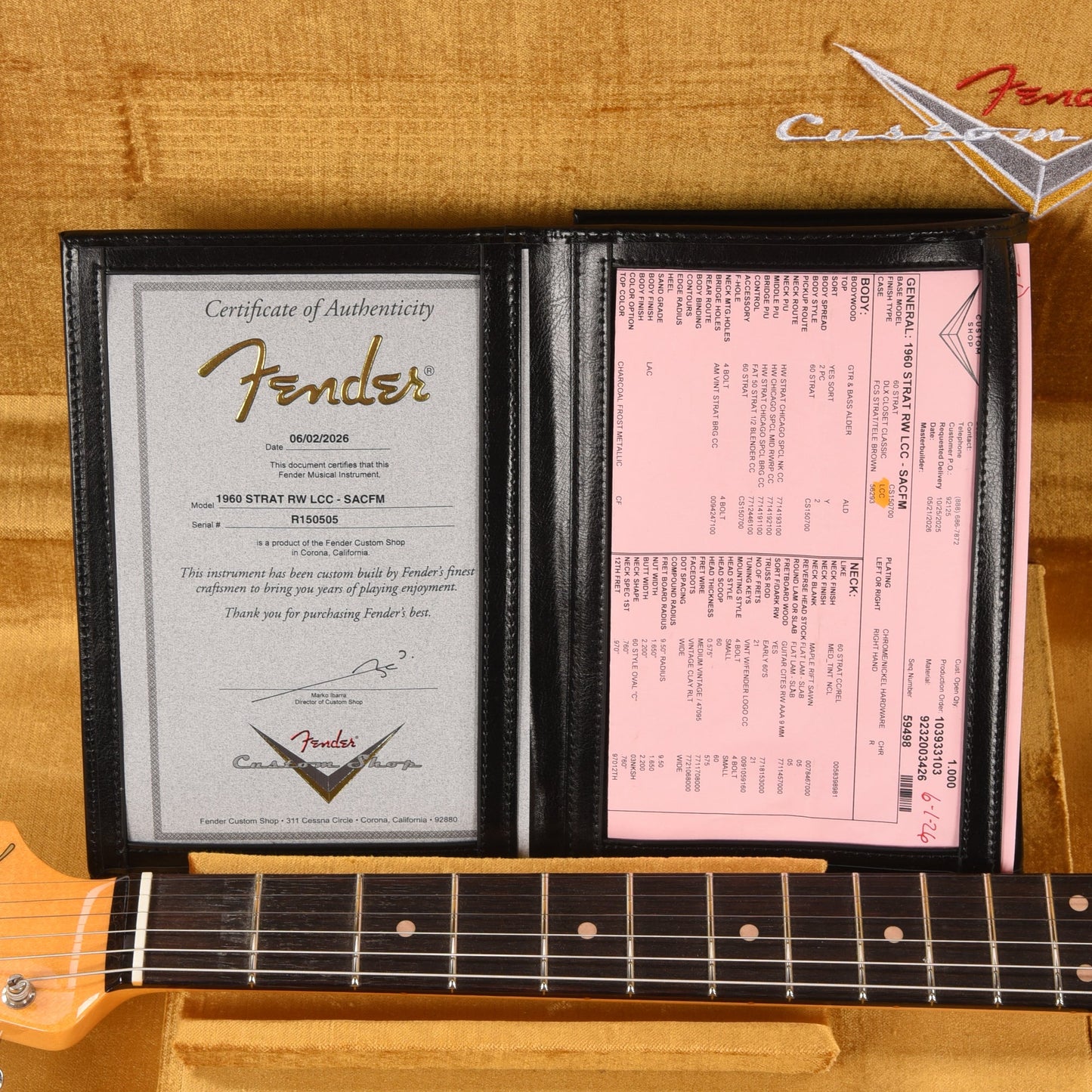 Fender Custom Shop 1960 Stratocaster "Chicago Special" Deluxe Closet Classic Super Aged Charcoal Frost Metallic