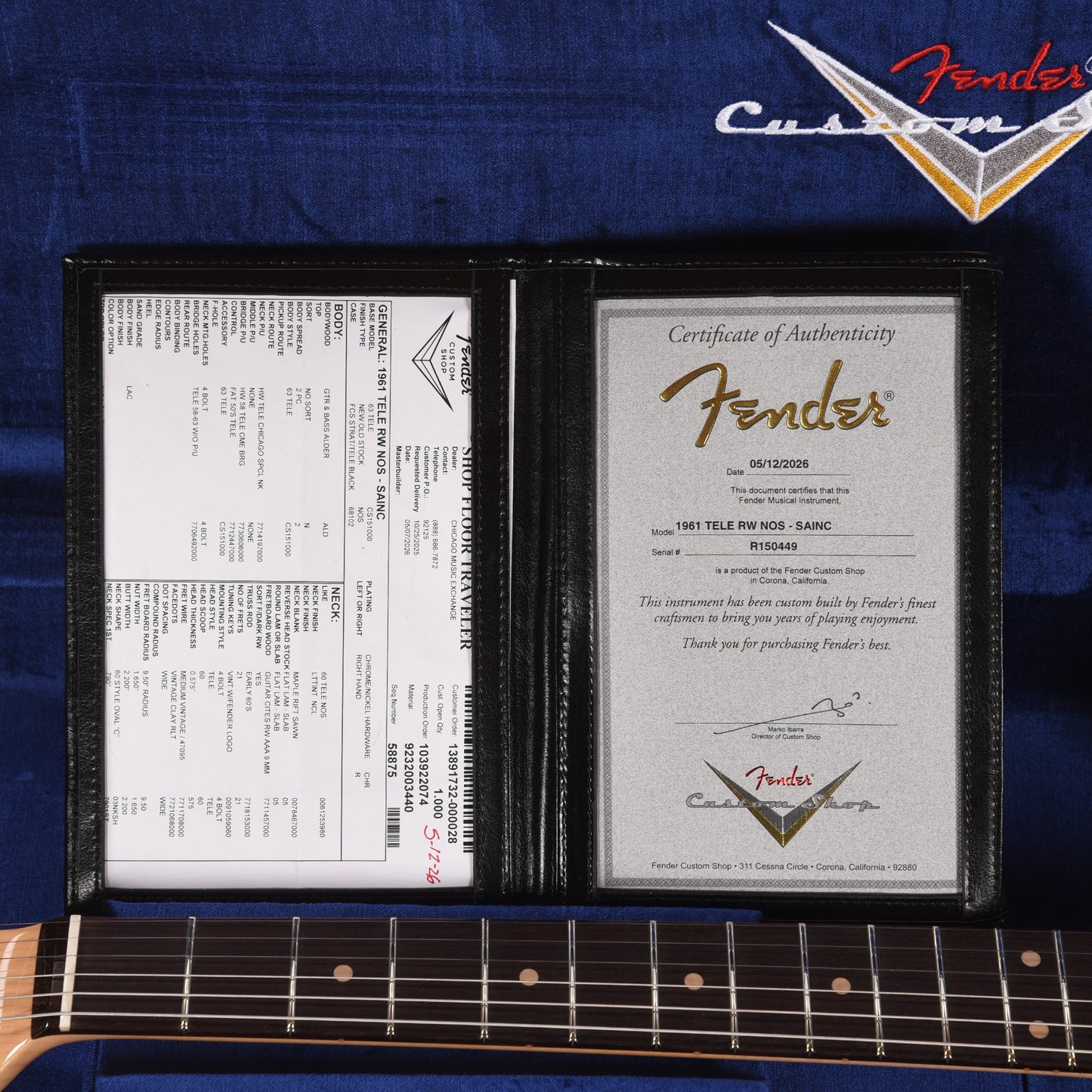 Fender Custom Shop 1961 Telecaster "Chicago Special" NOS Super Aged Inca Silver