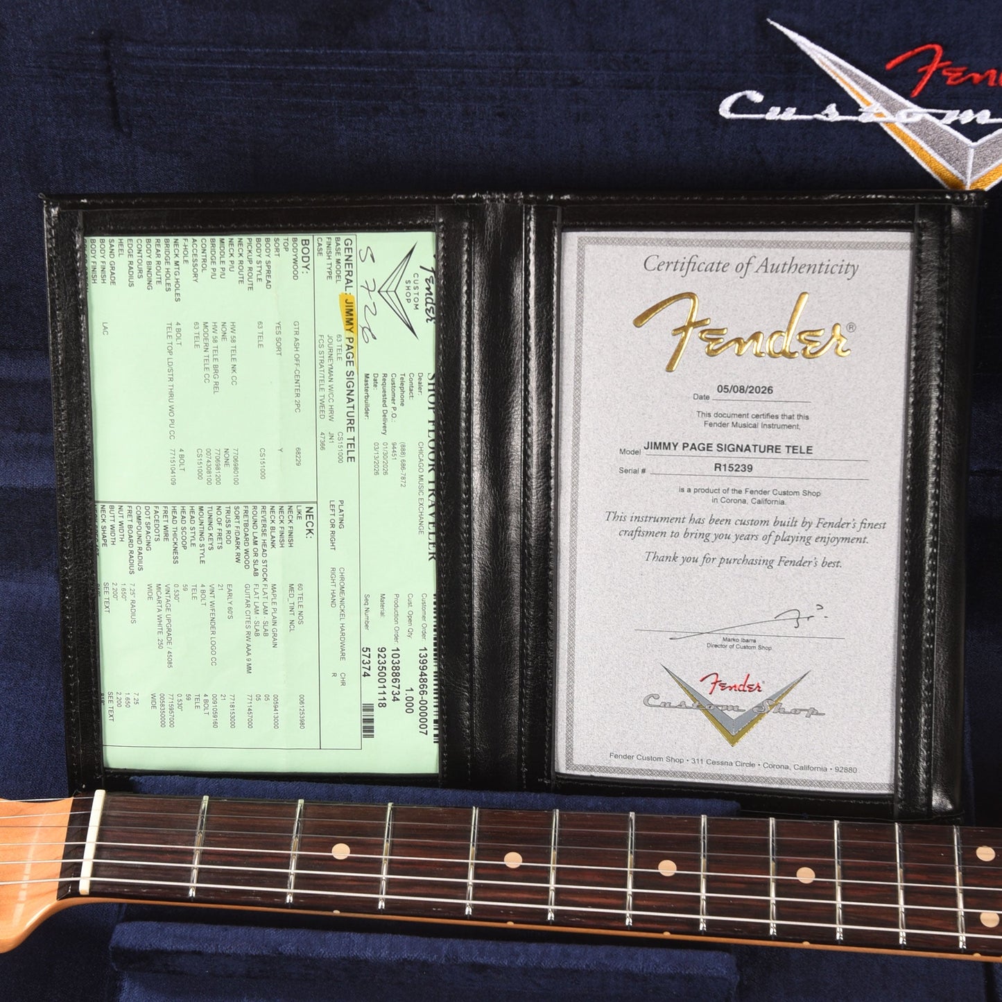 Fender Custom Shop Artist Jimmy Page Signature Telecaster Journeyman Relic White Blonde