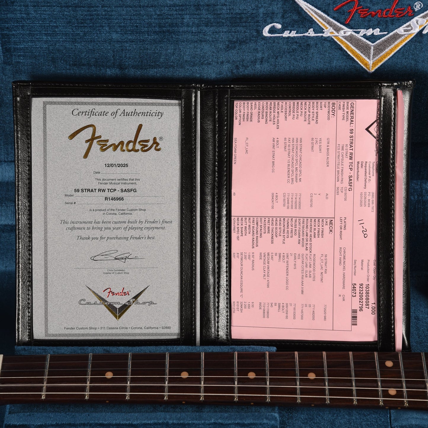 Fender Custom Shop 1959 Stratocaster "Chicago Special" Time Capsule Super Aged Sea Foam Green w/Rosewood Neck