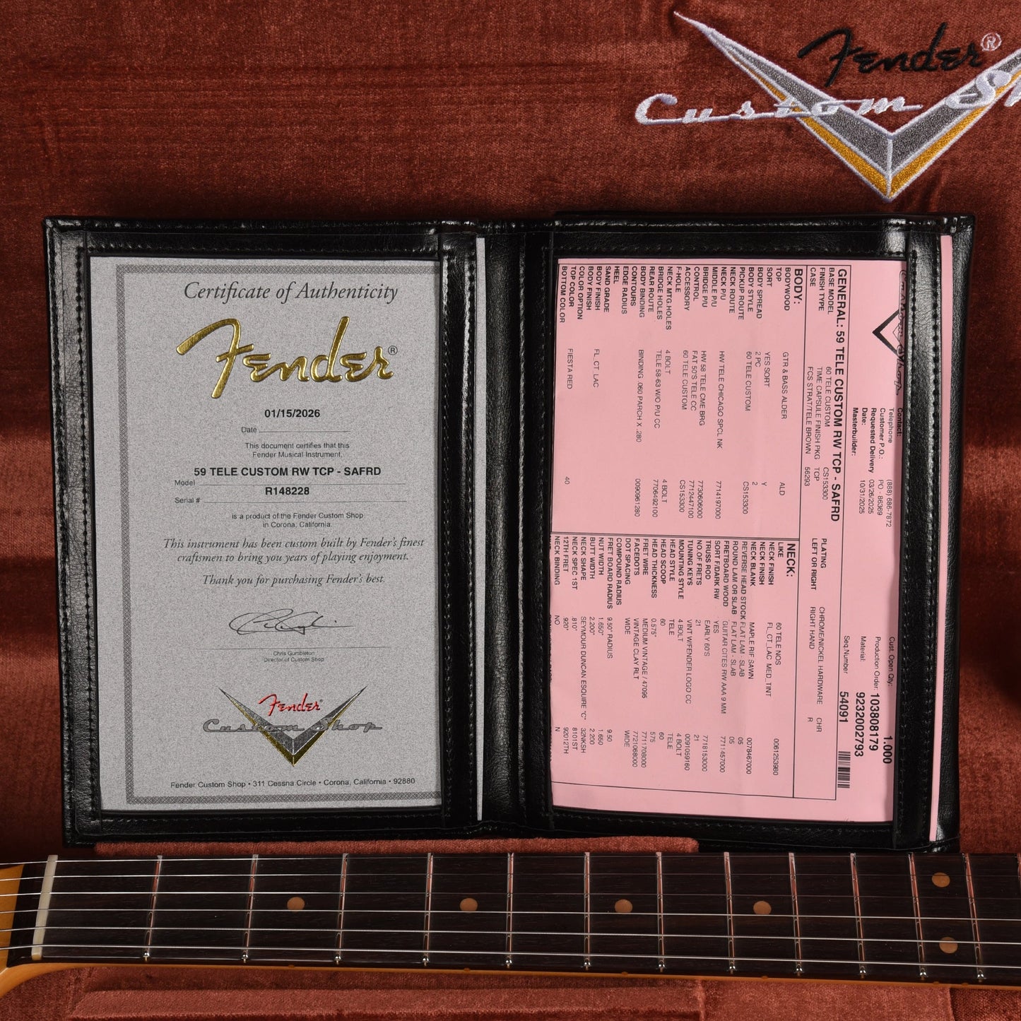 Fender Custom Shop 1959 Telecaster "Chicago Special" Time Capsule Super Aged Fiesta Red