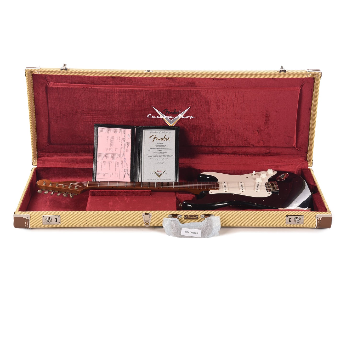 Fender Custom Shop 1960s Dual Mag II Stratocaster Relic Black w/Roasted Maple Neck & Lightweight Ash Body