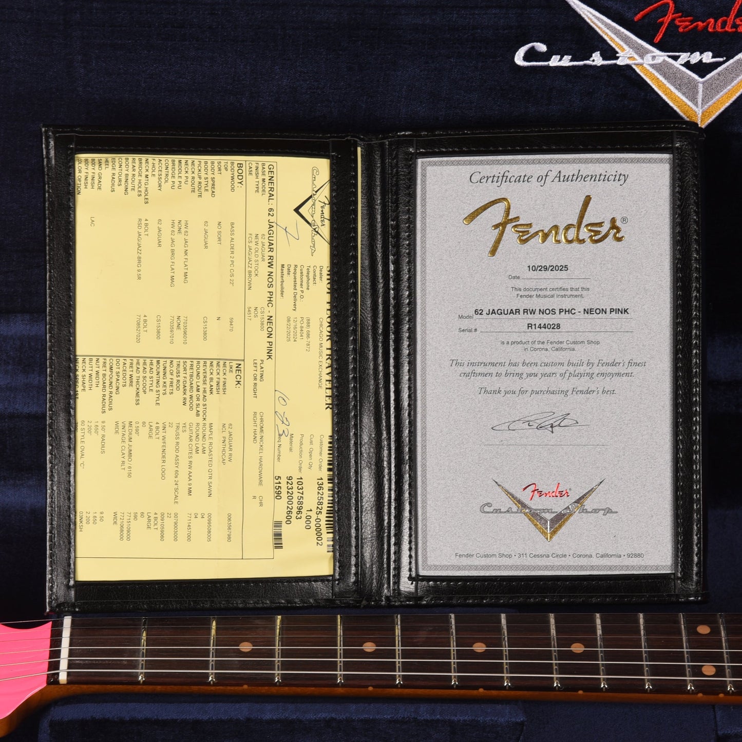 Fender Custom Shop 1962 Jaguar NOS Neon Pink
