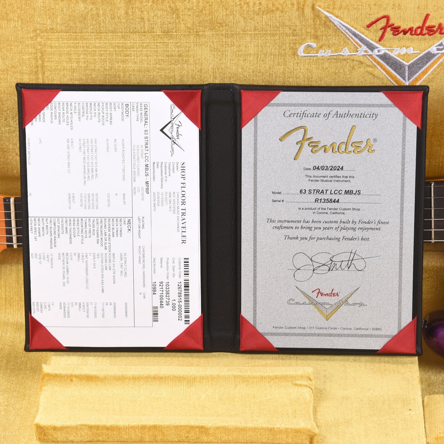 Fender Custom Shop 1963 Stratocaster Deluxe Closet Classic Metallic Purple Master Built by Jason Smith
