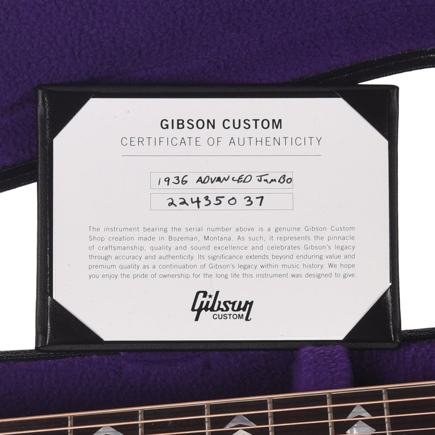 Gibson Custom Shop Historic Reissue 1936 Advanced Jumbo LEFTY Vintage Sunburst