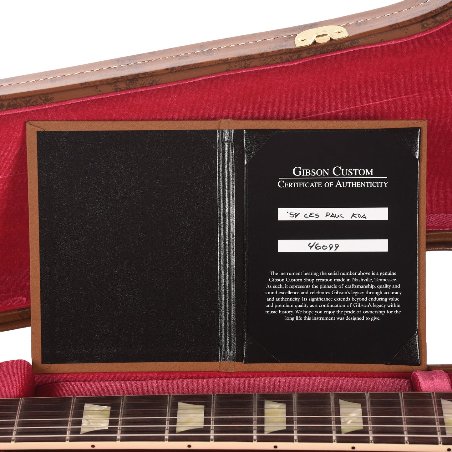 Gibson Custom Shop 1954 Les Paul Standard Koa Natural Darkback VOS