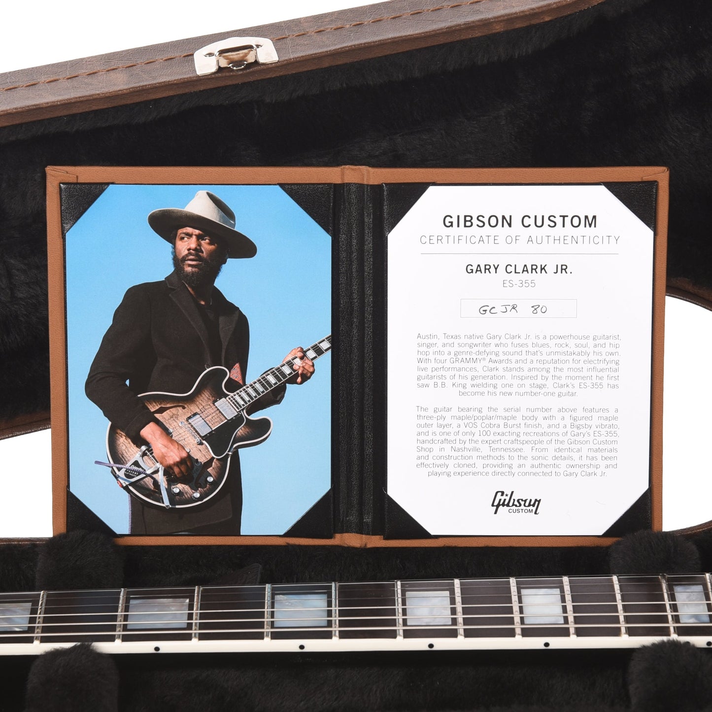 Gibson Custom Shop Artist Gary Clark Jr. ES-355 Cobra Burst VOS