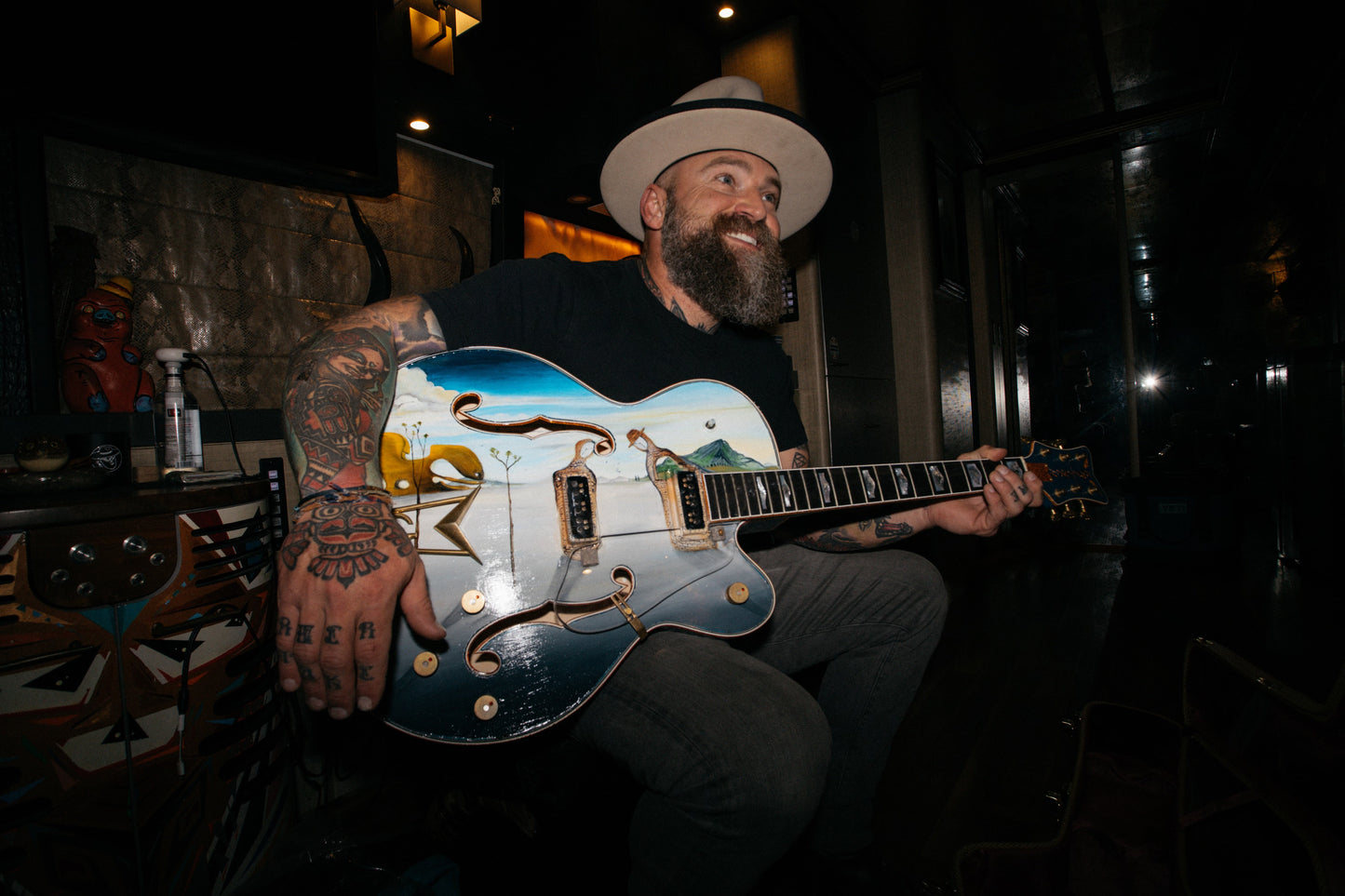 Gretsch Custom Shop Stephen Stern Masterbuilt G6136-CST White Falcon Custom Painted by Louis Markoya Protegé to Salvador Dali 2012 - Zac Brown