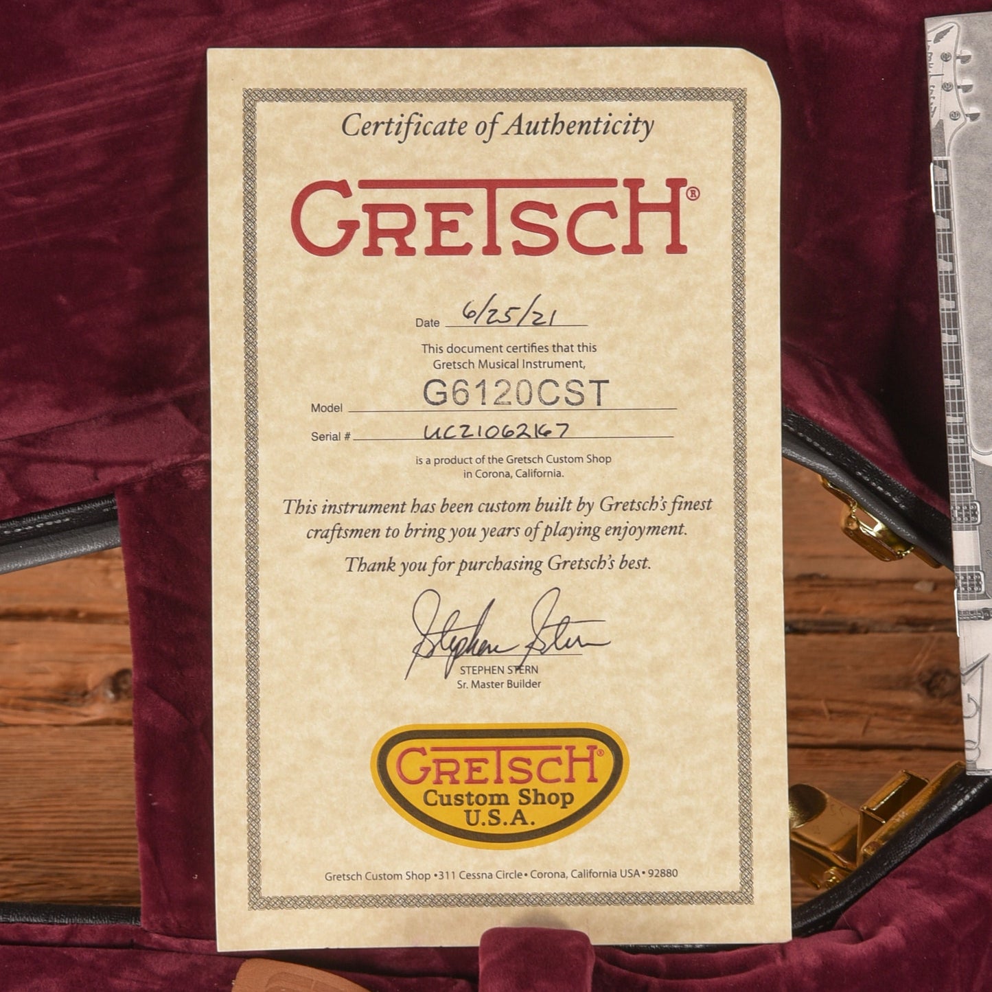 Gretsch Custom Shop Stephen Stern Masterbuilt G6120-CST Red Sparkle Over Sunburst 2021 - Zac Brown