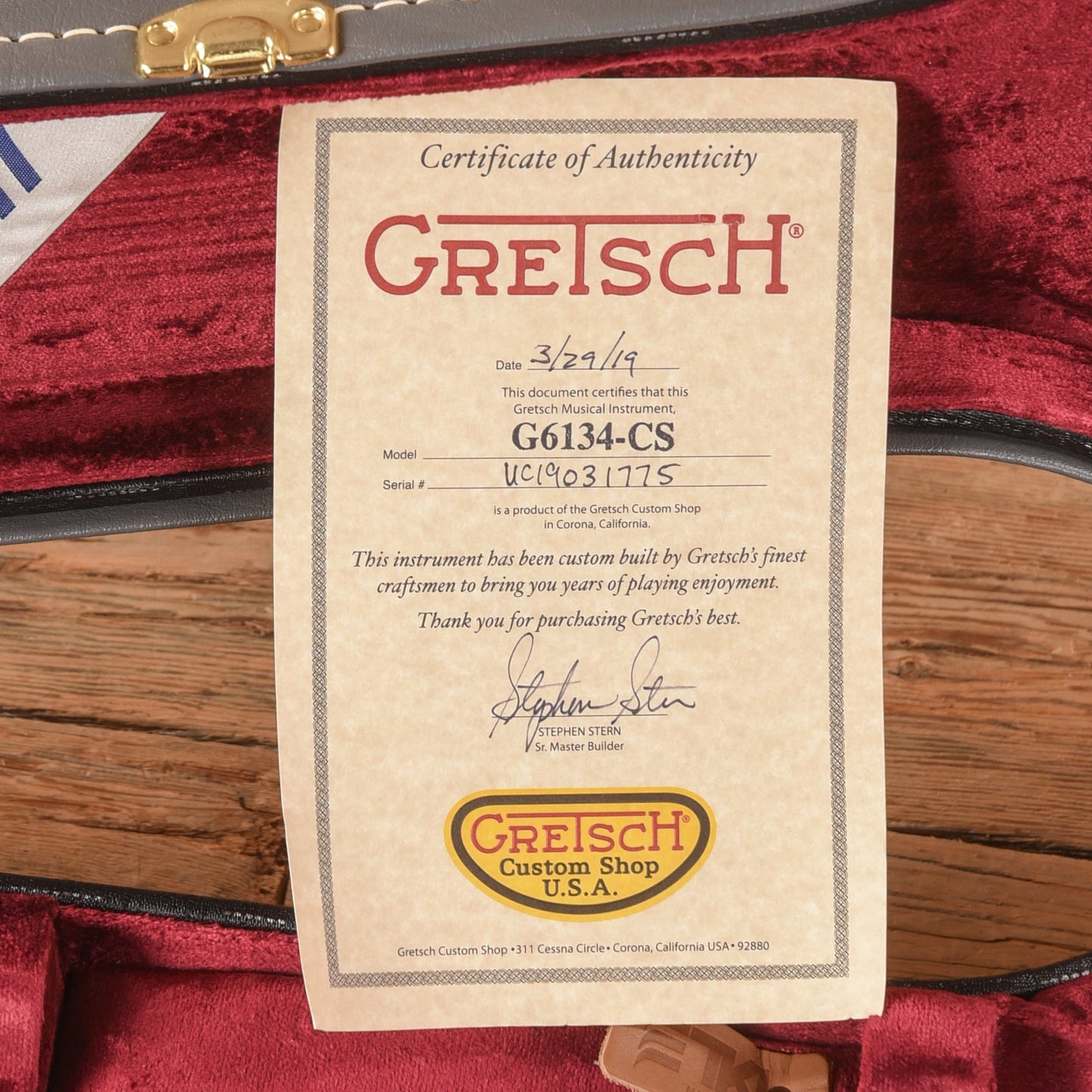 Gretsch Custom Shop Stephen Stern Masterbuilt G6134-CS Blue Sparkle 2019 - Zac Brown