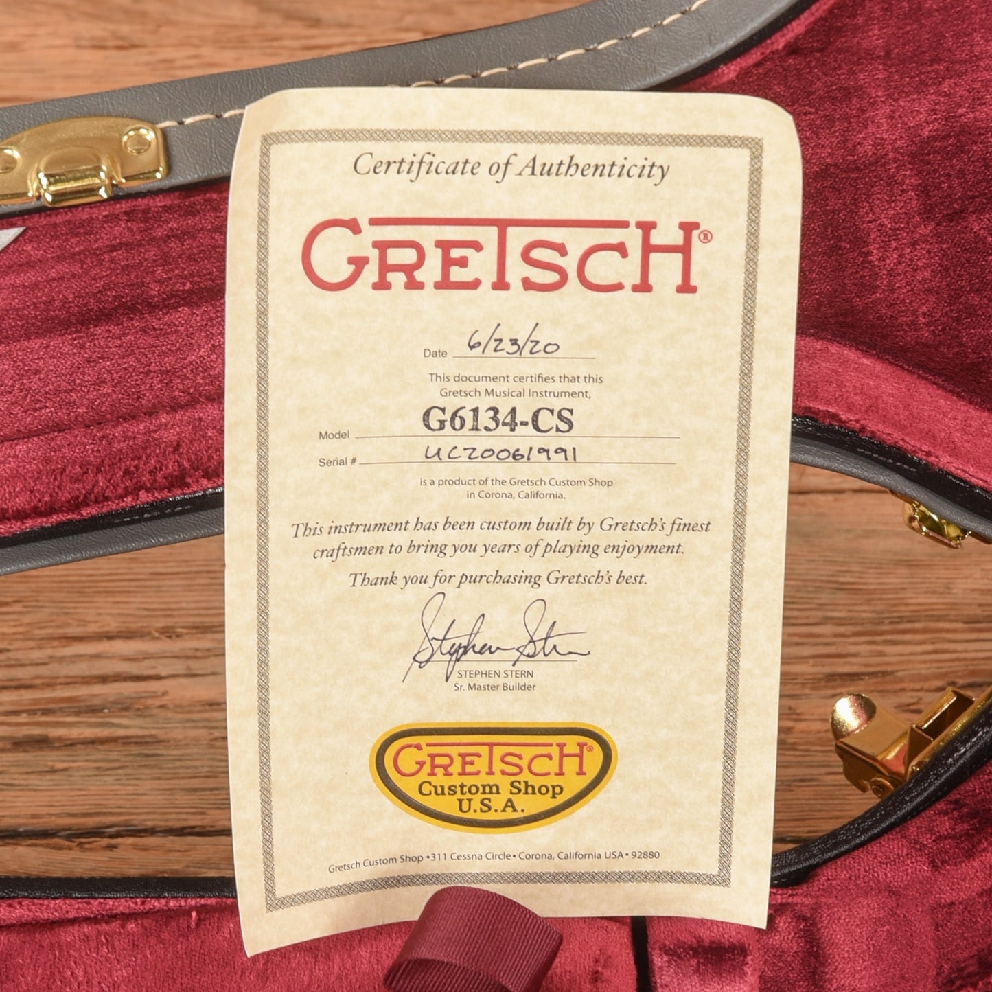 Gretsch Custom Shop Stephen Stern Masterbuilt G6134-CS Penguin Walnut 2020 - Zac Brown