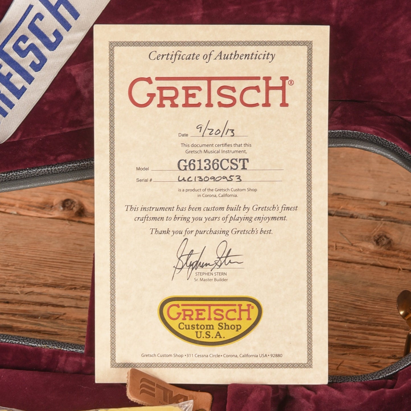 Gretsch Custom Shop Stephen Stern Masterbuilt G6136-CST Red 2013 - Zac Brown