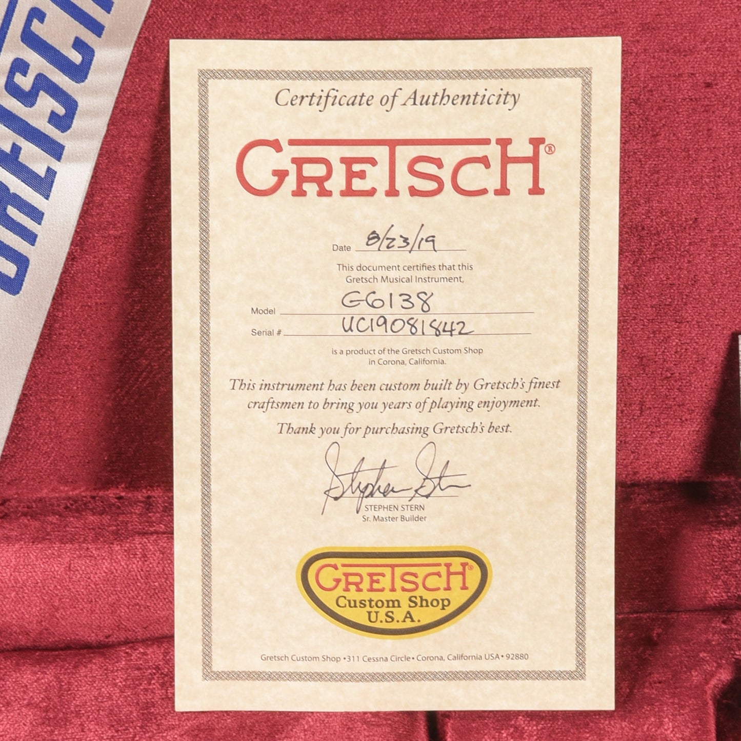 Gretsch Custom Shop Stephen Stern Masterbuilt G6138 Sunburst 2019 - Zac Brown