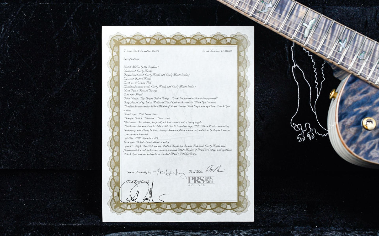 PRS Private Stock McCarty 594 Singlecut Triple Faded Indigo