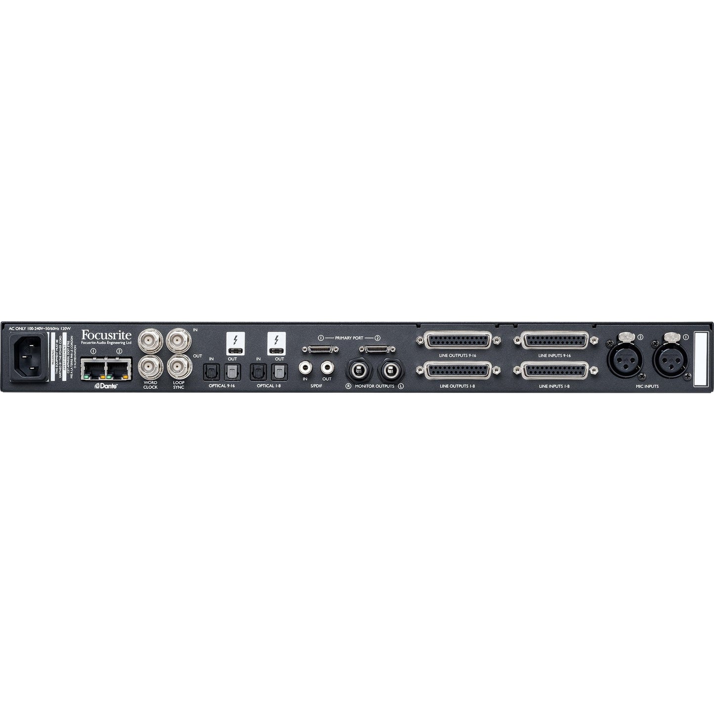 Focusrite Red 16Line 64x64 Thunderbolt 3 Audio Interface