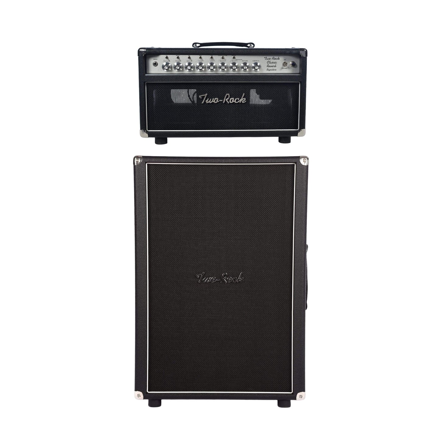 Two Rock Classic Reverb Signature 50w Head and 2x12 Speaker Cab Black Bronco Bundle