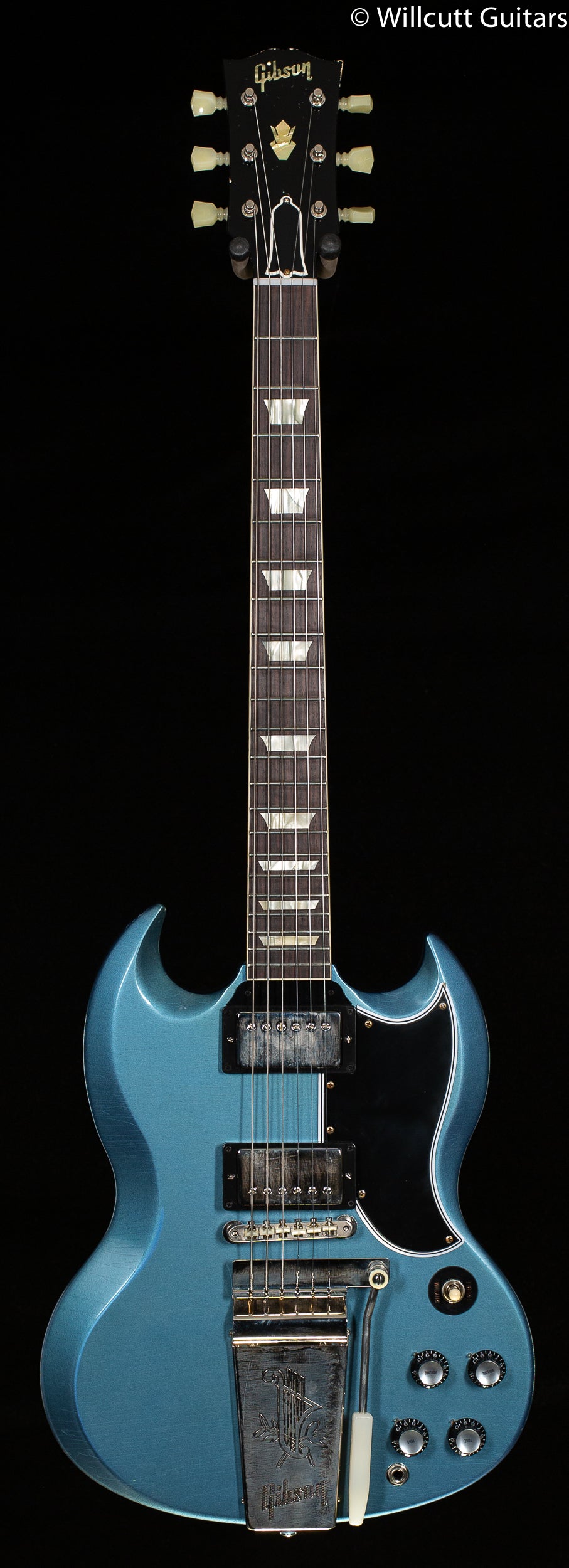 Gibson Custom Shop 1964 SG Standard Reissue w/ Maestro Vibrola Antique Pelham Blue - Light Aged NH