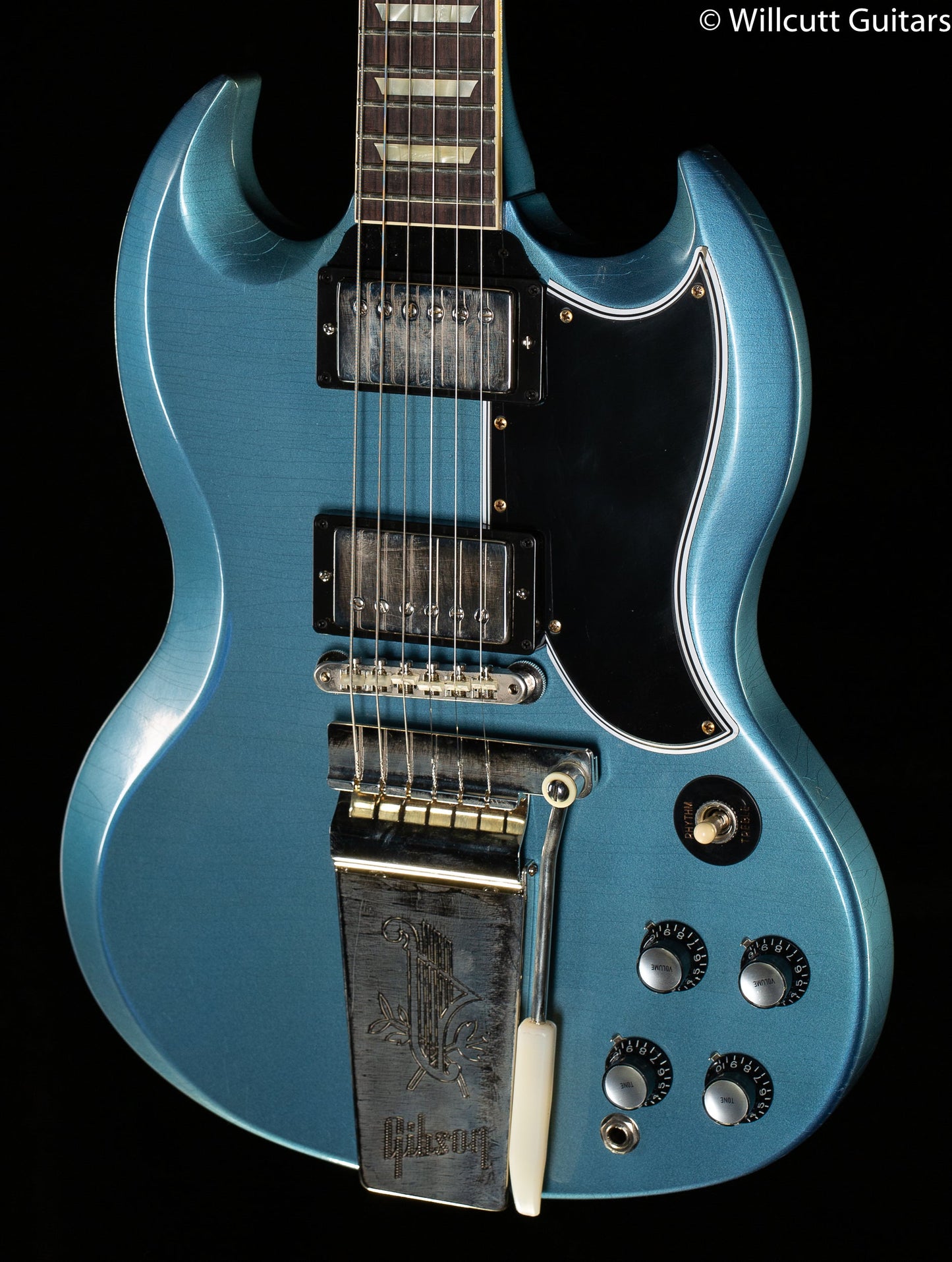 Gibson Custom Shop 1964 SG Standard Reissue w/ Maestro Vibrola Antique Pelham Blue - Light Aged NH