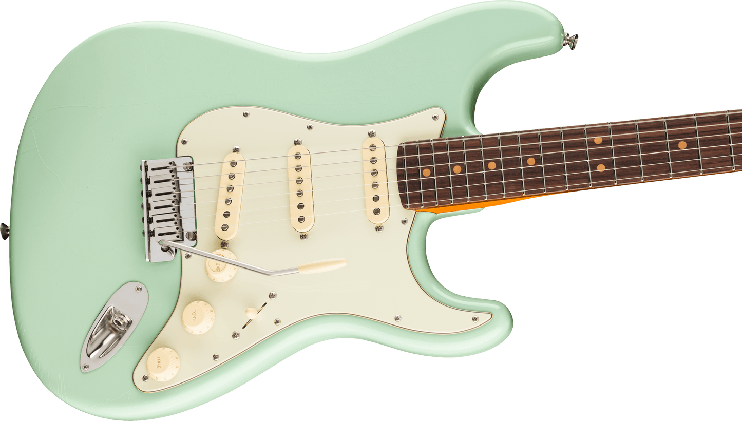Fender American Ultra Luxe '60s Stratocaster, Rosewood Fingerboard, Surf Green