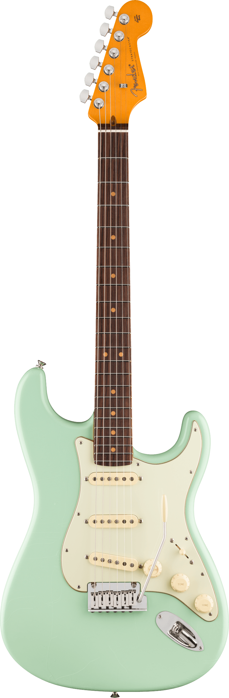 Fender American Ultra Luxe '60s Stratocaster, Rosewood Fingerboard, Surf Green