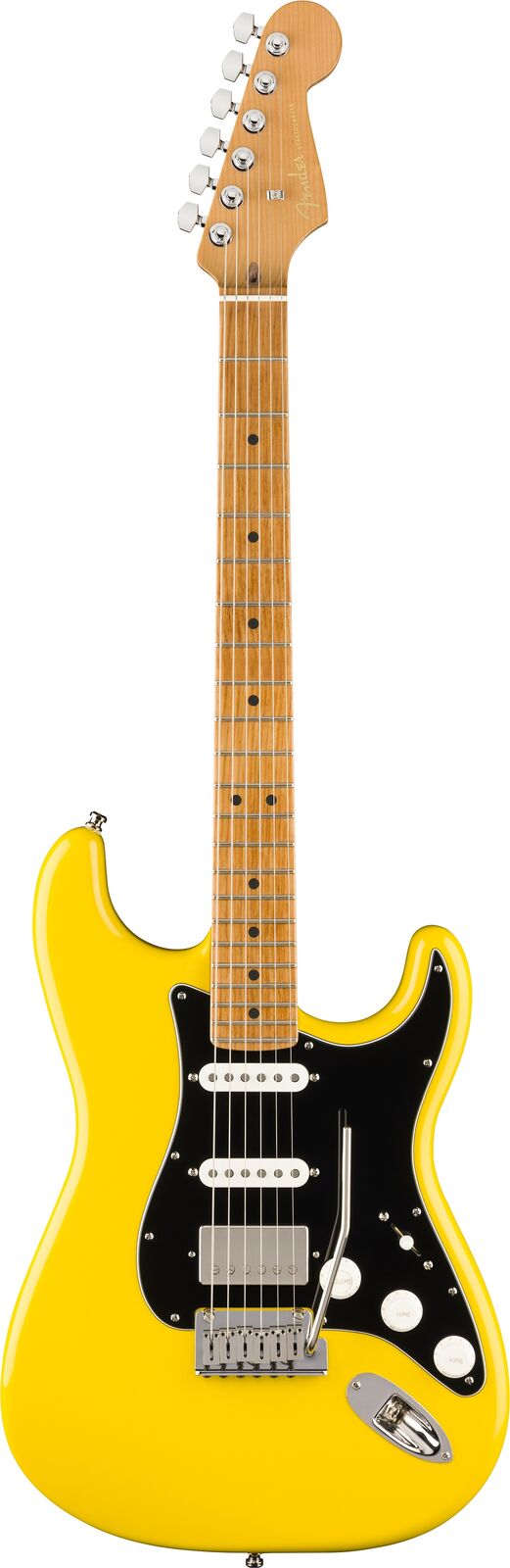 Fender Limited Edition American Ultra II Stratocaster HSS, Roasted Maple Fingerboard, Graffiti Yellow