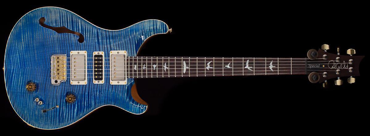 PRS Special Semi Hollow LTD Wood Library Flame Maple Neck Faded Blue Jean (385)