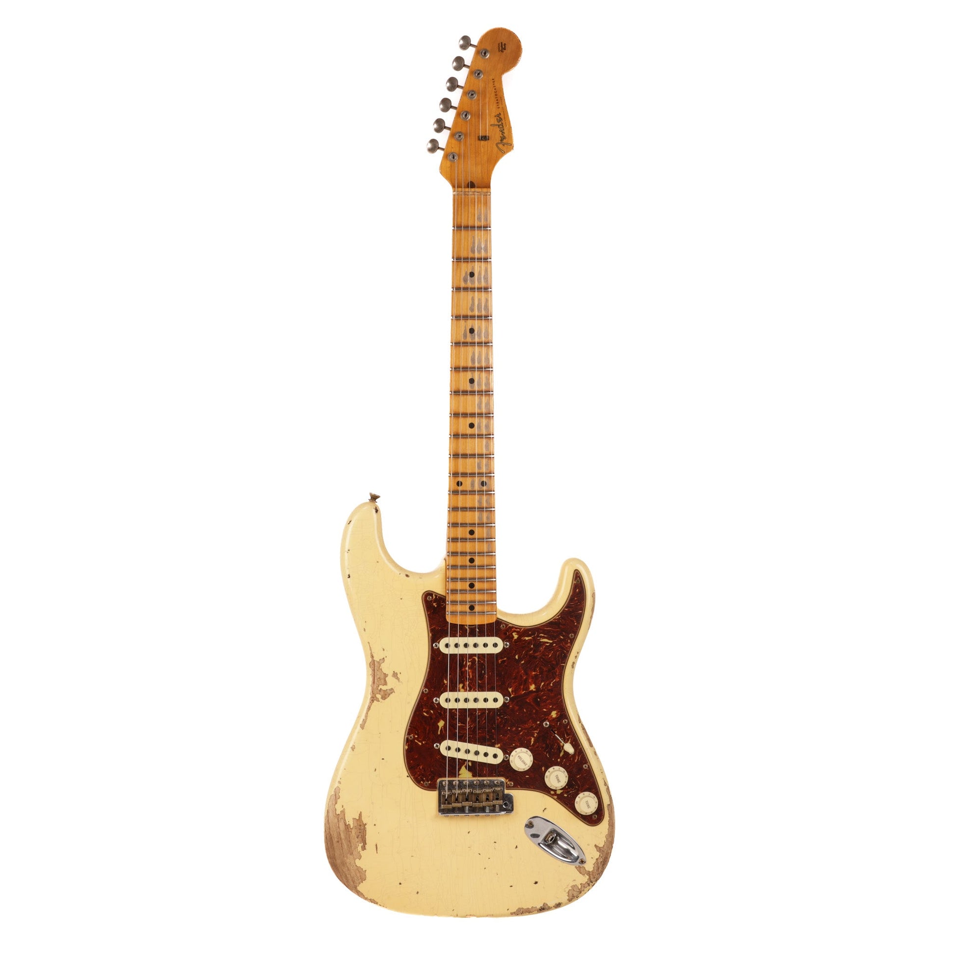 Fender Custom Shop 1956 Stratocaster Heavy Relic Guitar - Aged Vintage White - CHUCKSCLUSIVE - #R117529