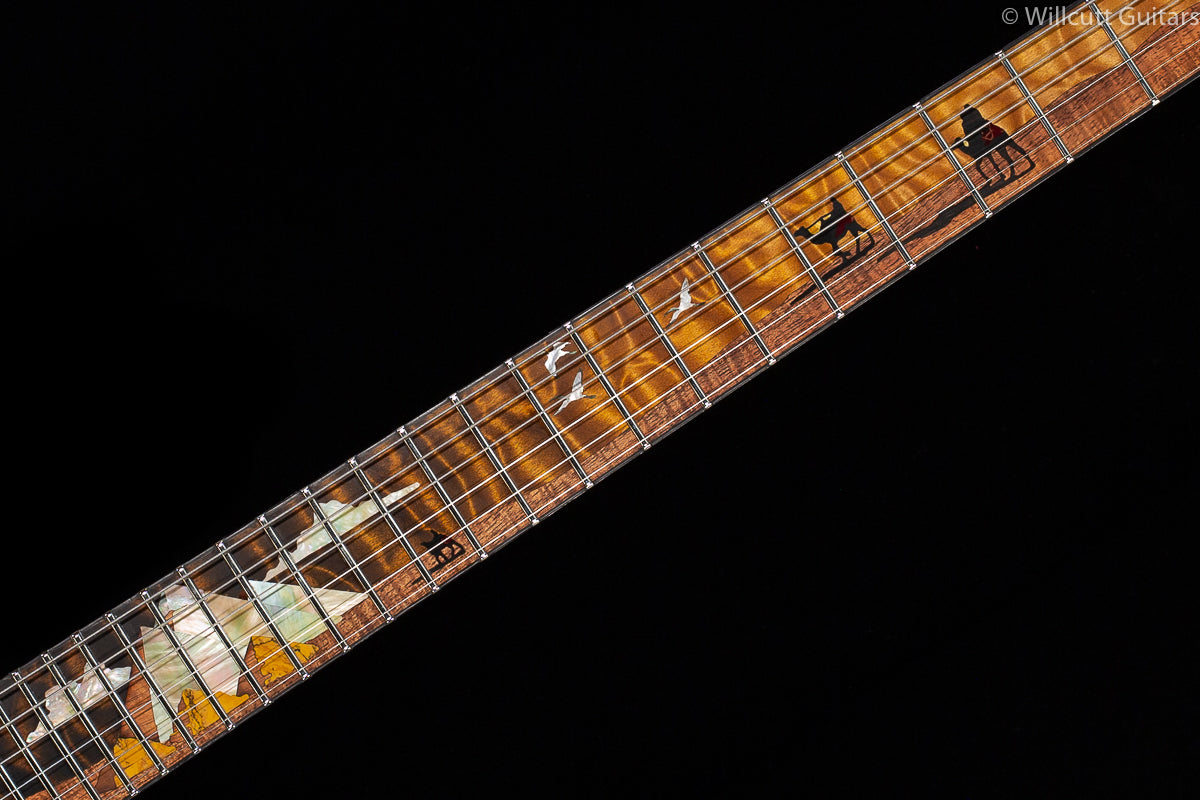 PRS Private Stock 8177 Custom 24 Semi-Hollow Sandstorm Glow Pyramid Scene Inlay