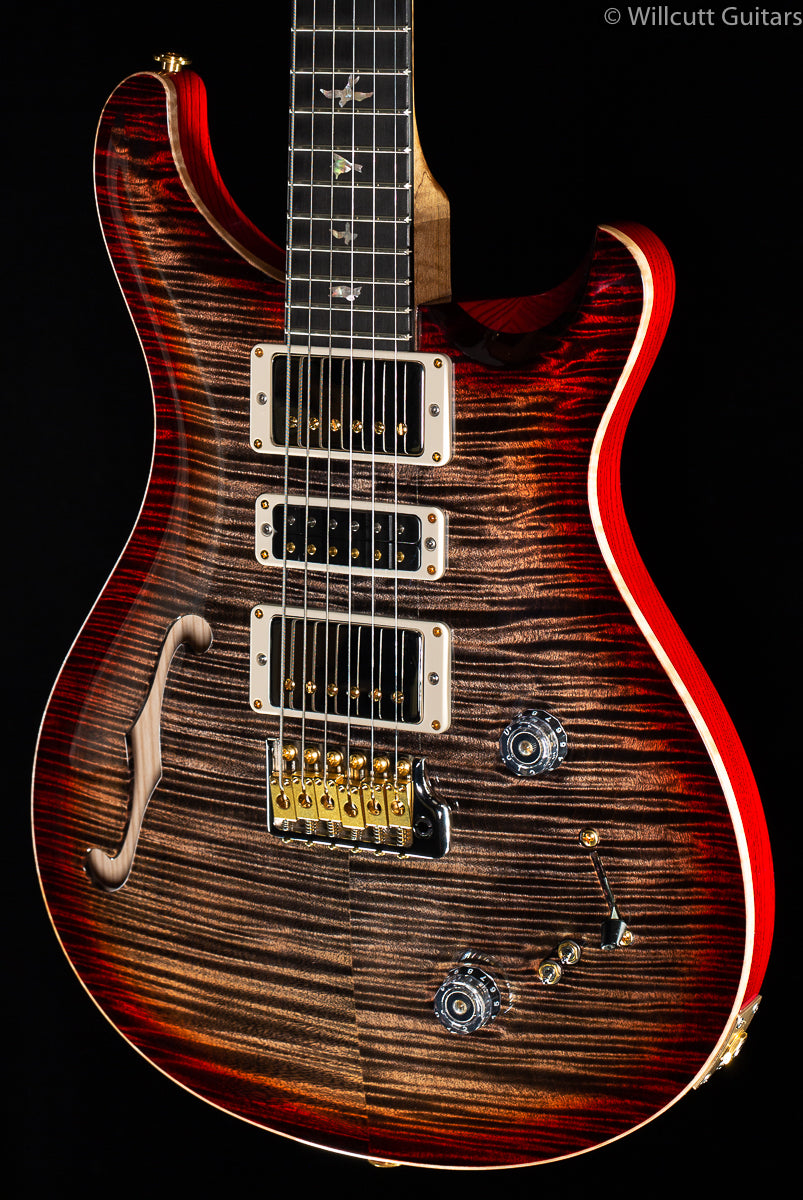 PRS Wood Library Special 22 Semi Hollow Charcoal Cherry Burst Torrefied Maple Neck