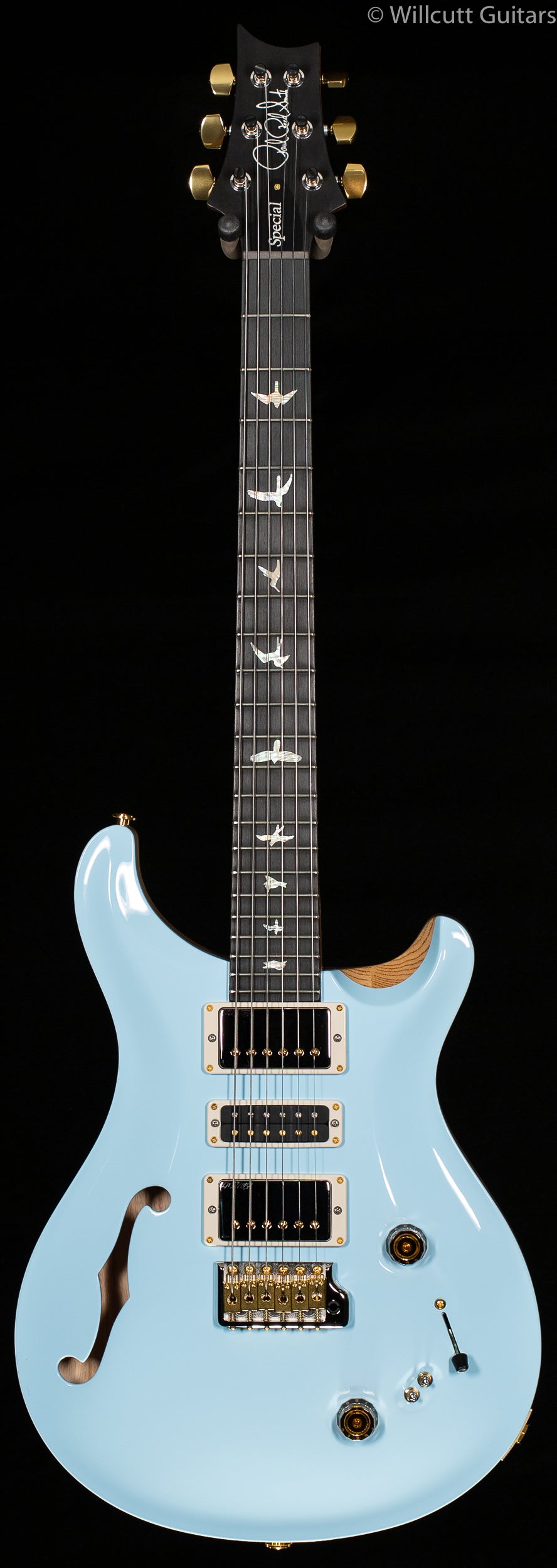 PRS Wood Library Special 22 Semi Hollow Powder Blue Torrified Maple Neck