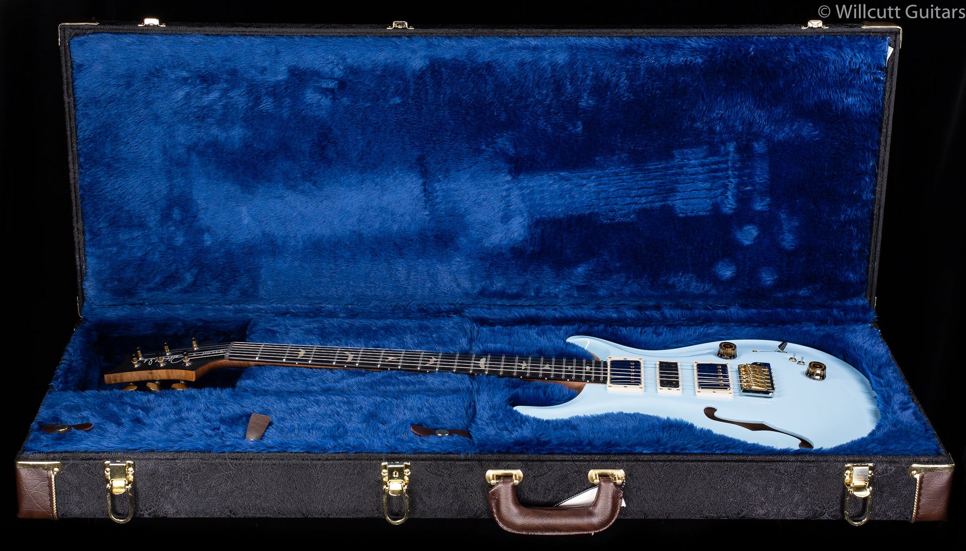 PRS Wood Library Special 22 Semi Hollow Powder Blue Torrified Maple Neck