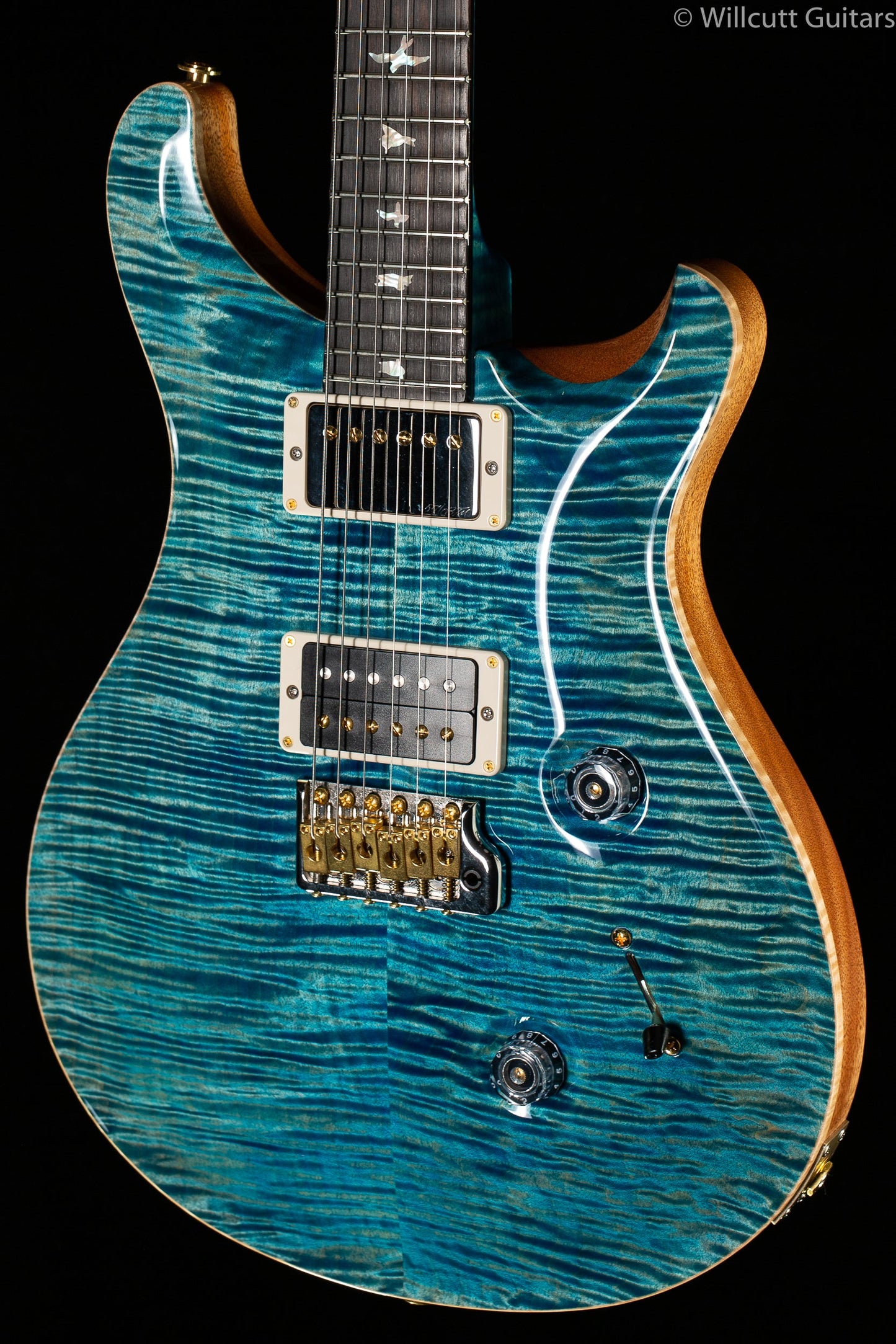 PRS Wood Library Custom 24 "Fatback" Aquableux Artist Top Flamed Maple Neck