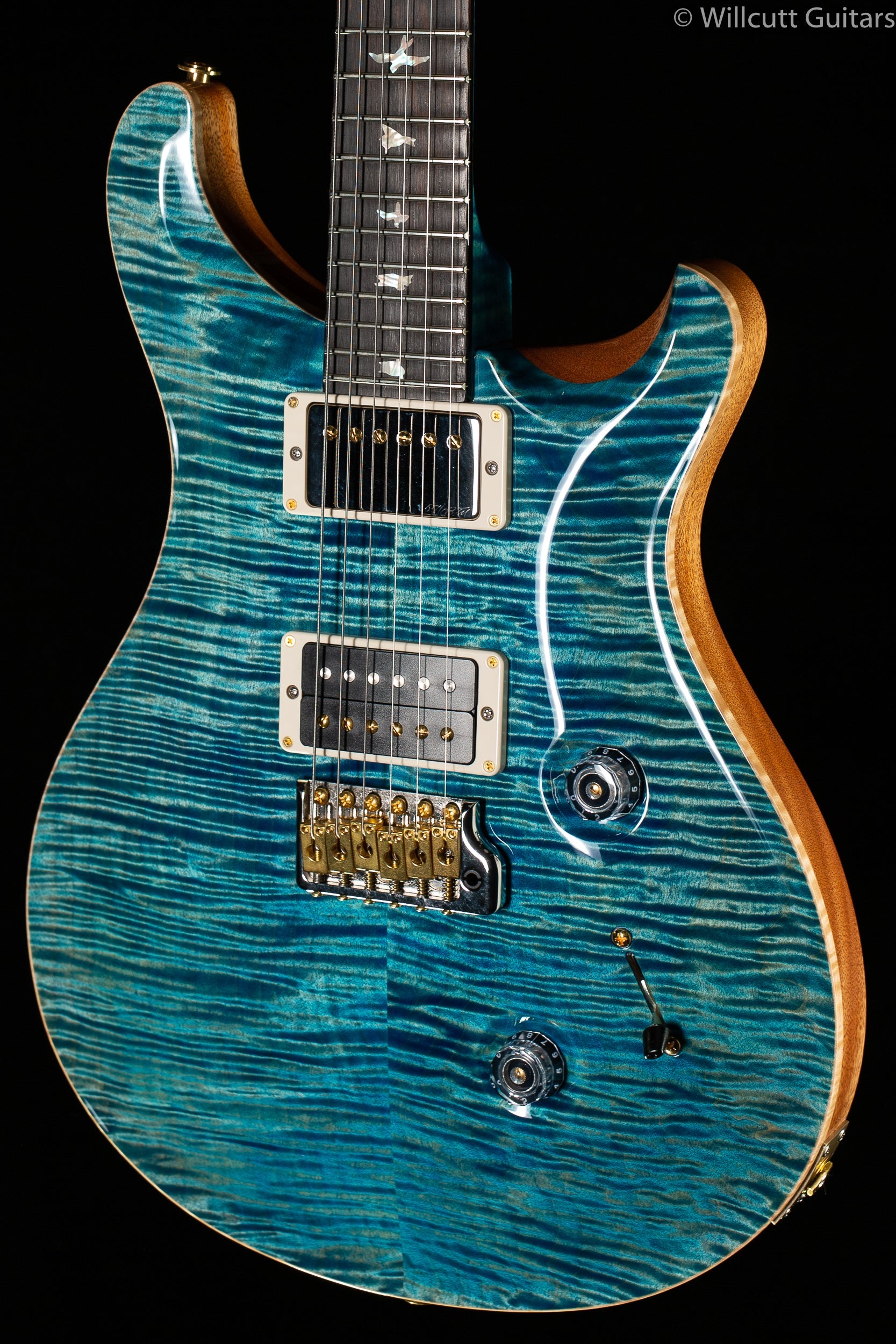 PRS Wood Library Custom 24 "Fatback" Aquableux Artist Top Flamed Maple Neck