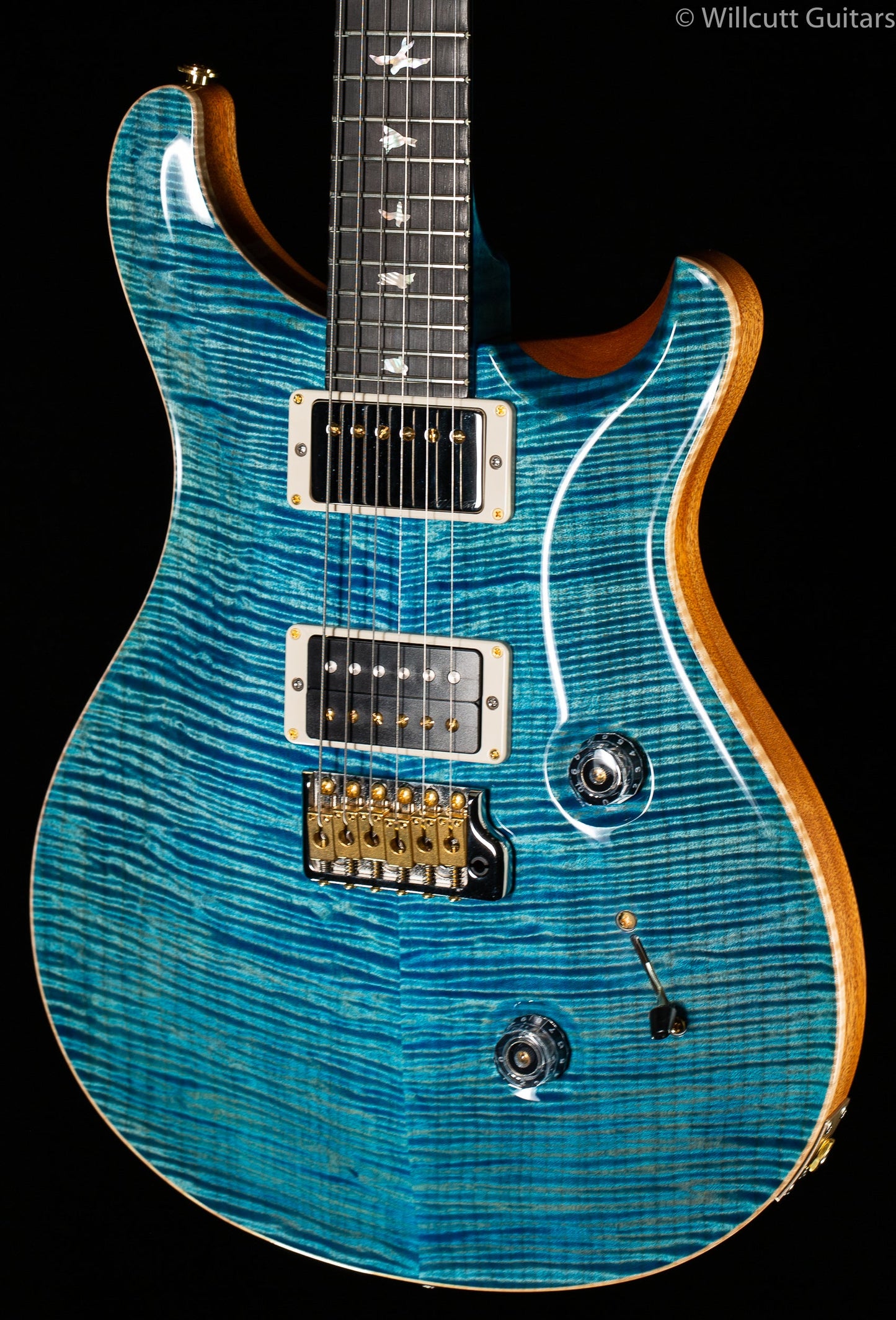 PRS Wood Library Custom 24 "Fatback" Aquableux Artist Top Flamed Maple Neck