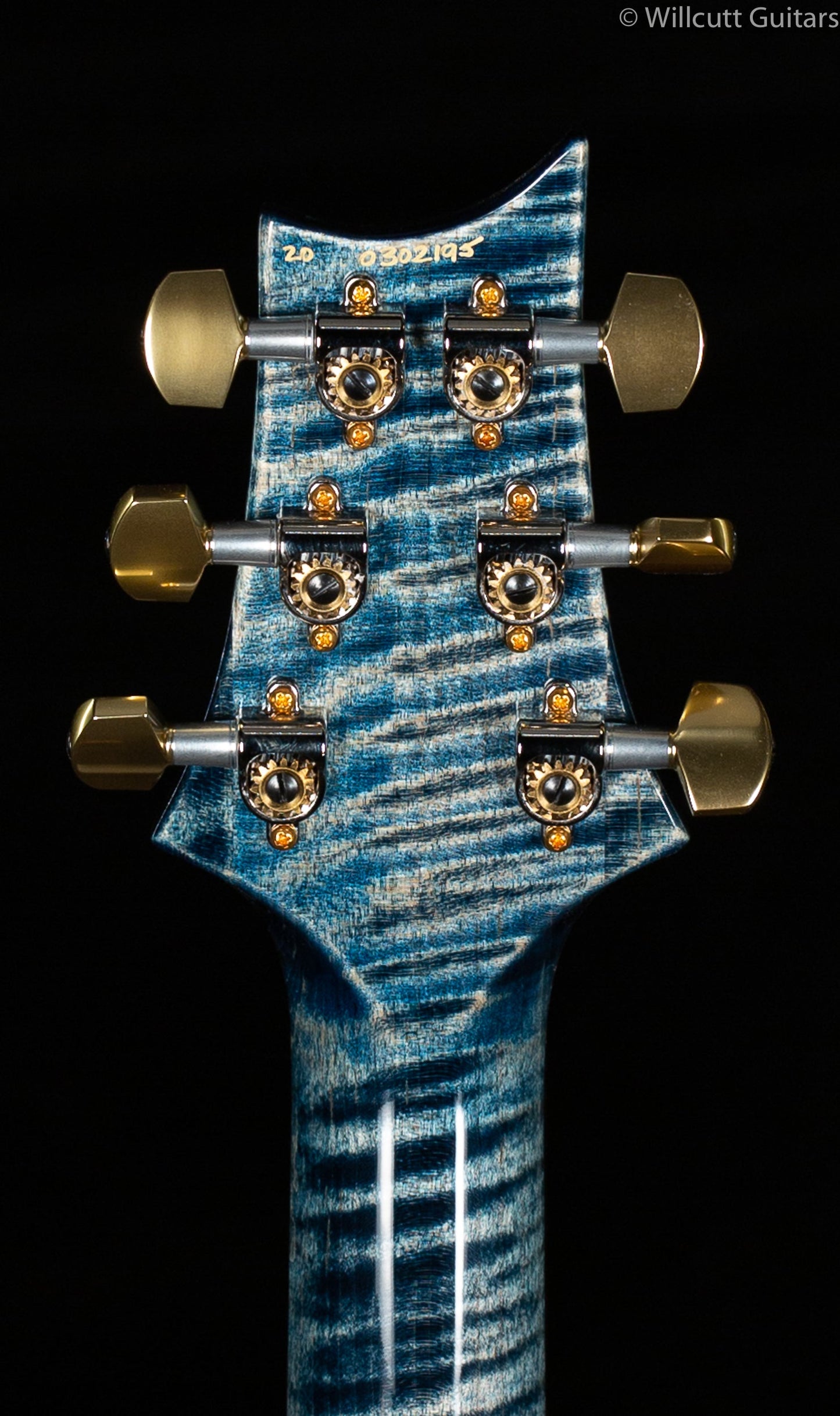 PRS Wood Library Custom 24 "Fatback" Faded Whale Blue Artist Top Flamed Maple Neck