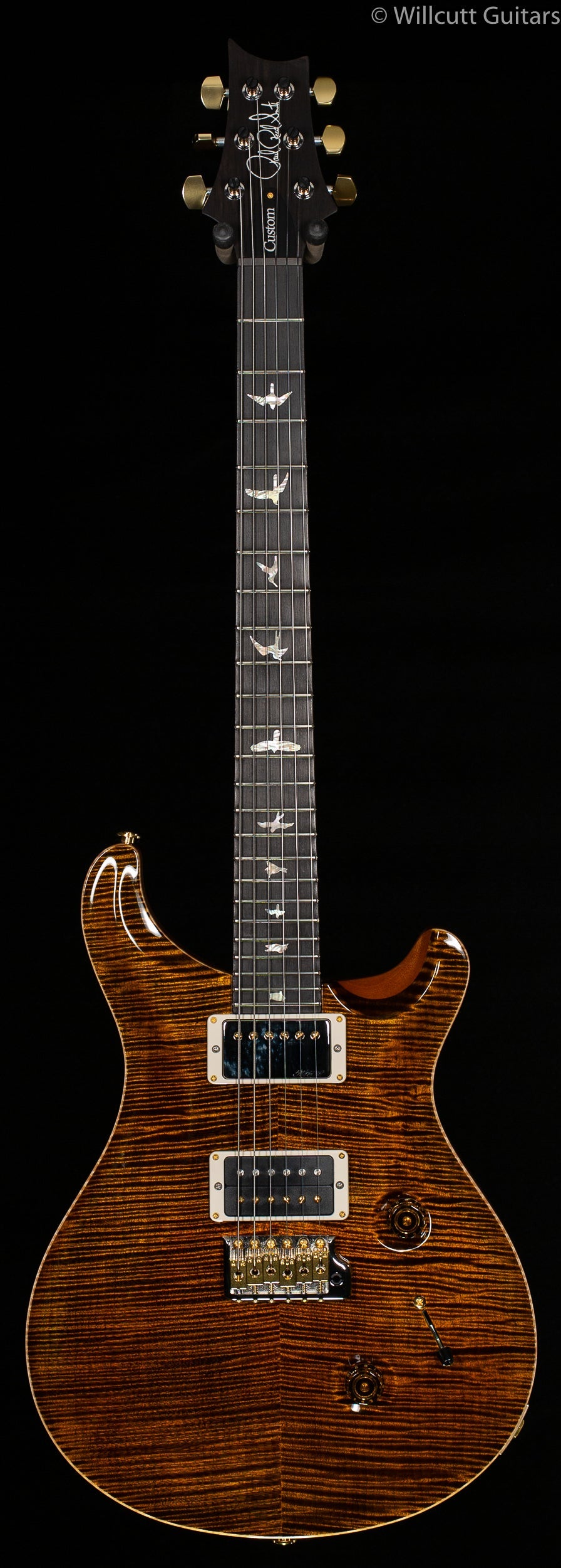PRS Wood Library Custom 24 "Fatback" Yellow Tiger Artist Top Flamed Maple Neck