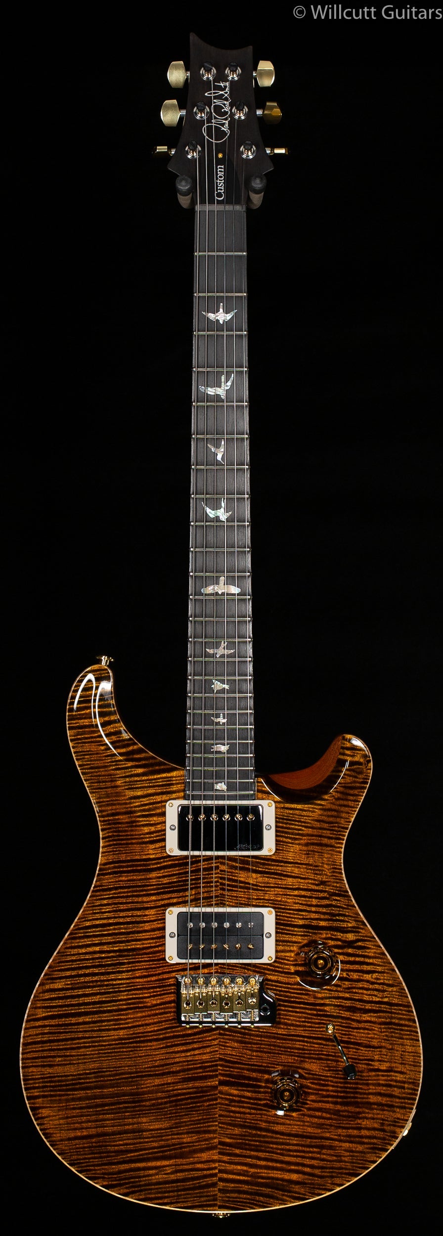 PRS Wood Library Custom 24 "Fatback" Yellow Tiger Artist Top Flamed Maple Neck