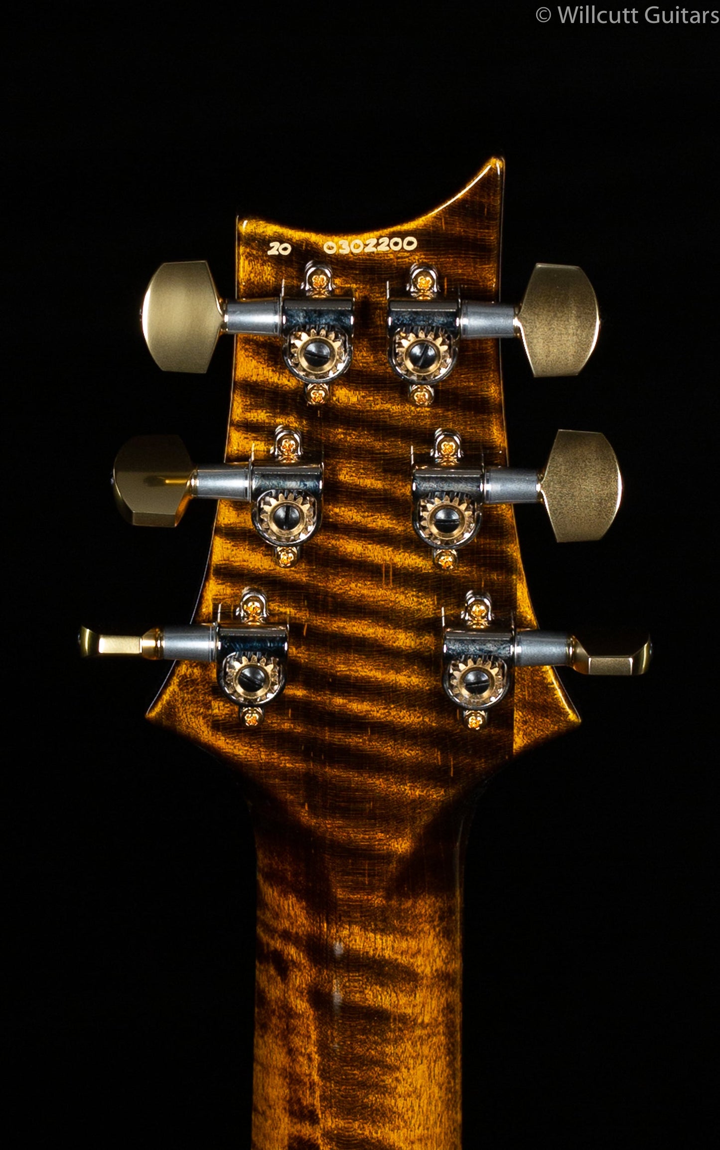 PRS Wood Library Custom 24 "Fatback" Yellow Tiger Artist Top Flamed Maple Neck