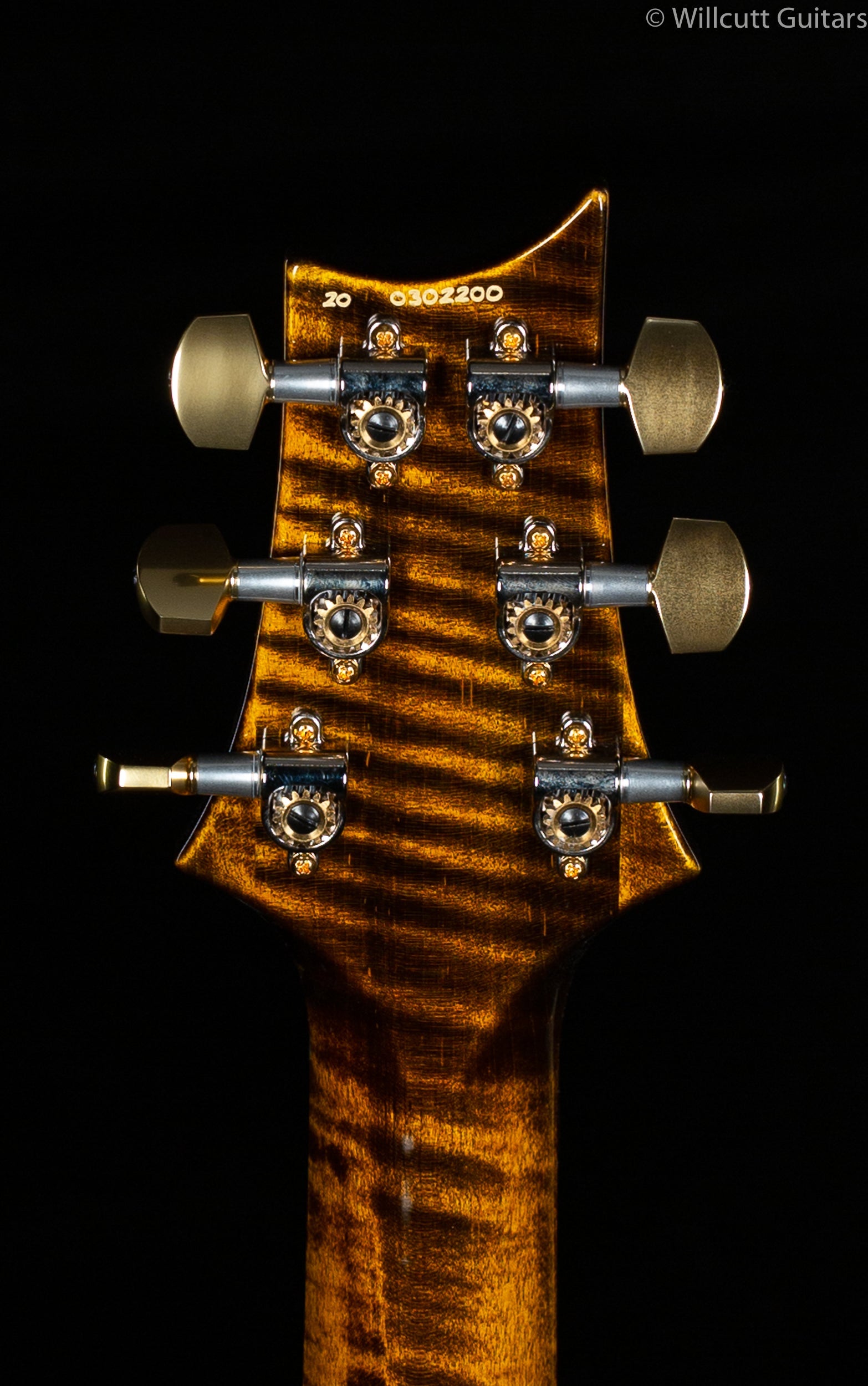 PRS Wood Library Custom 24 "Fatback" Yellow Tiger Artist Top Flamed Maple Neck