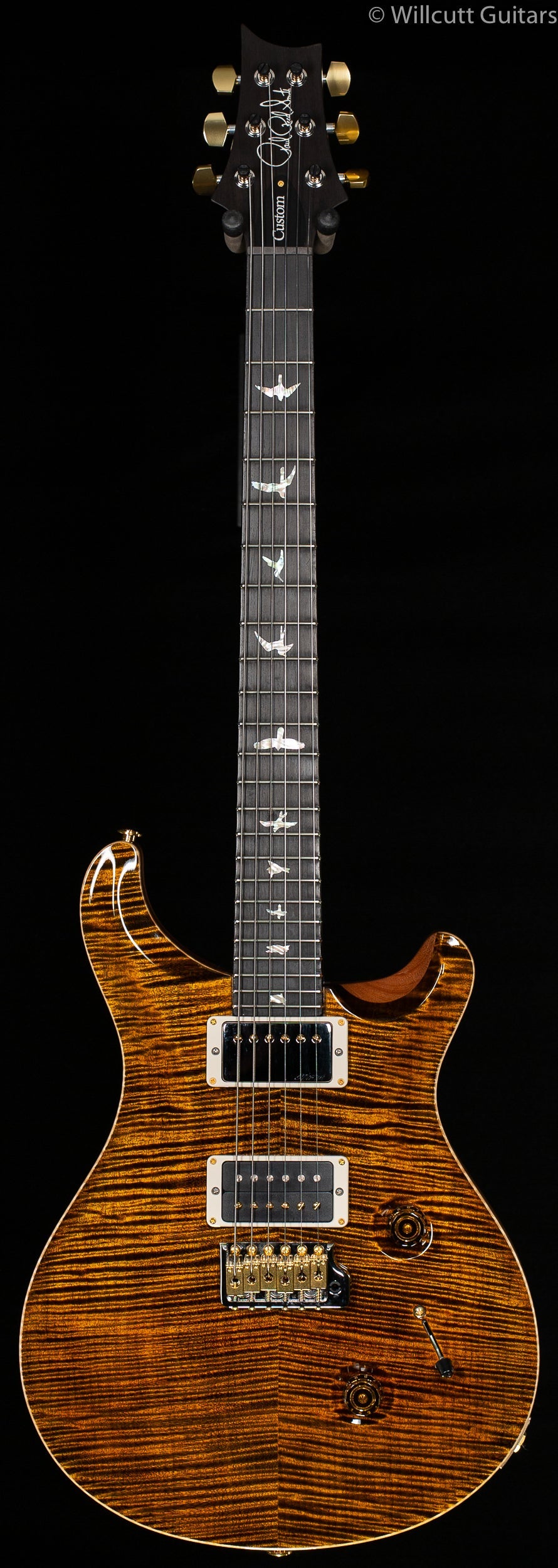 PRS Wood Library Custom 24 "Fatback" Yellow Tiger Artist Top Flamed Maple Neck