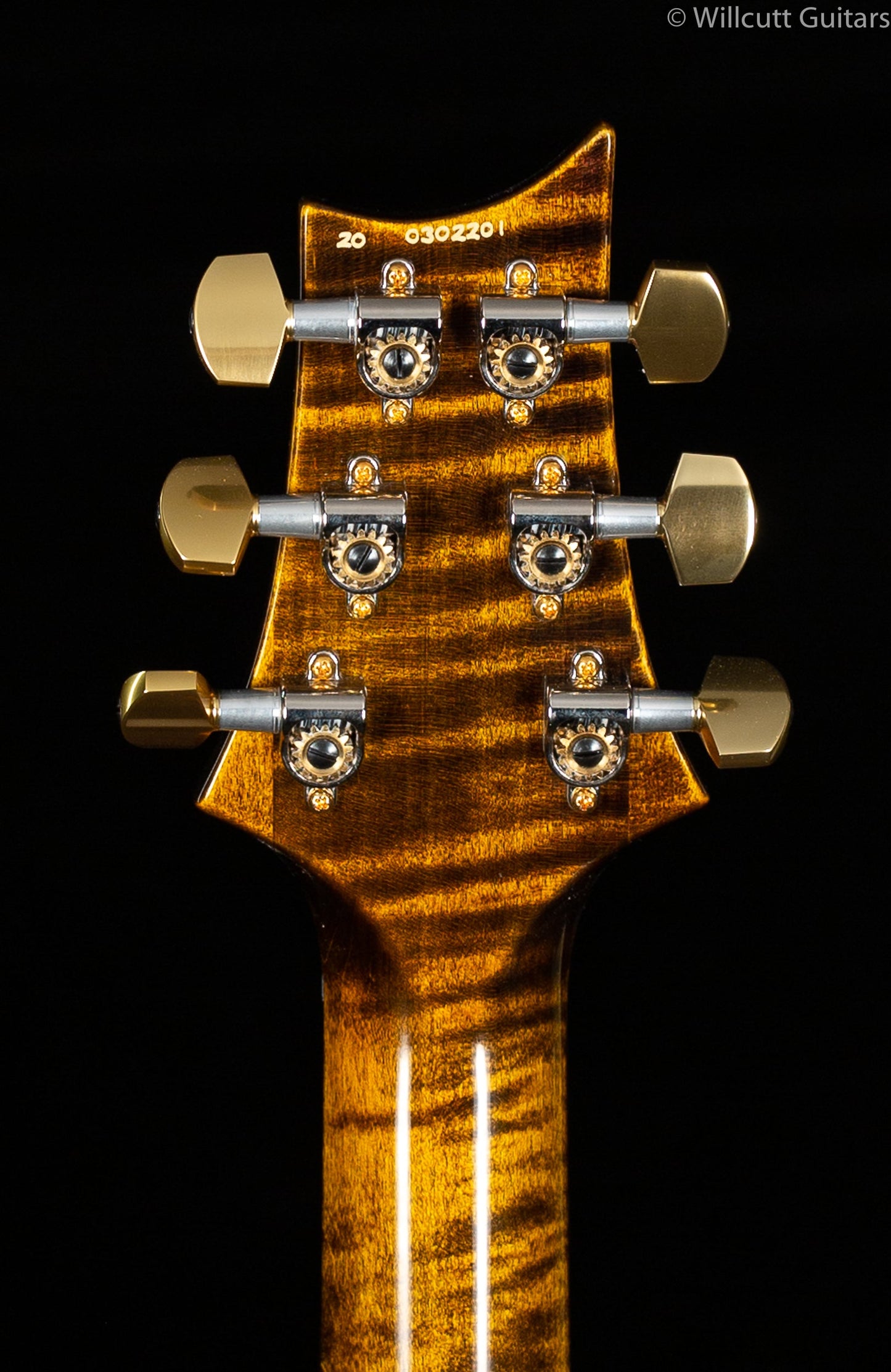 PRS Wood Library Custom 24 "Fatback" Yellow Tiger Artist Top Flamed Maple Neck