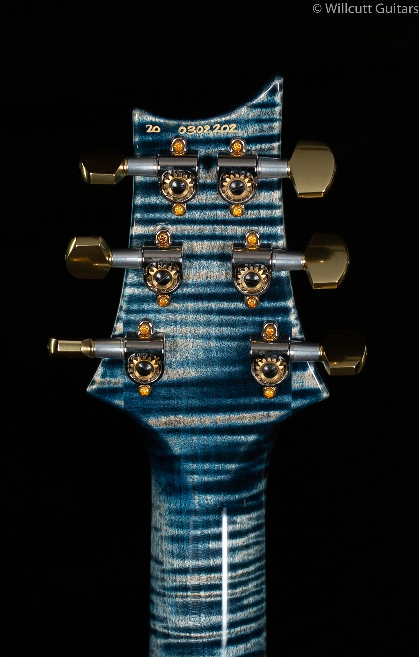 PRS Wood Library Custom 24 "Fatback" Faded Whale Blue Artist Top Flamed Maple Neck