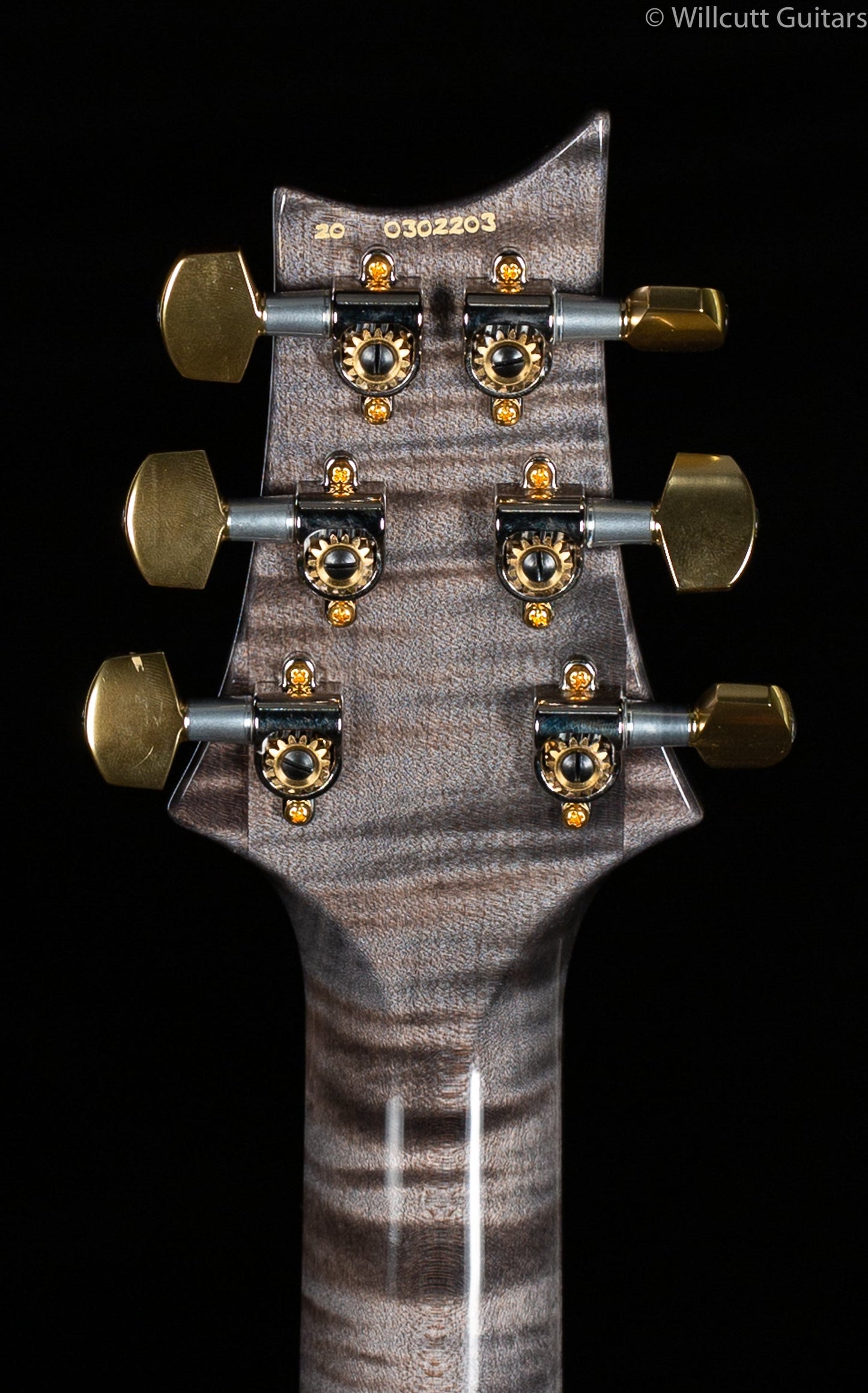 PRS Wood Library Custom 24 "Fatback" Faded Grey Black Artist Top Flamed Maple Neck