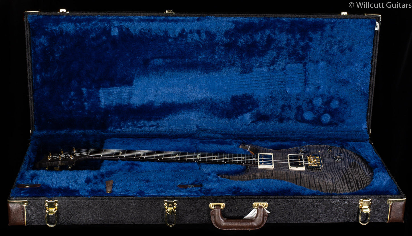 PRS Wood Library Custom 24 "Fatback" Faded Grey Black Artist Top Flamed Maple Neck